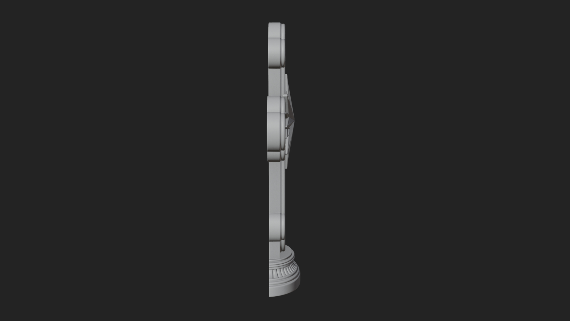 Carved Relief Wall Cross Design 383 3D Print Model 3D Model