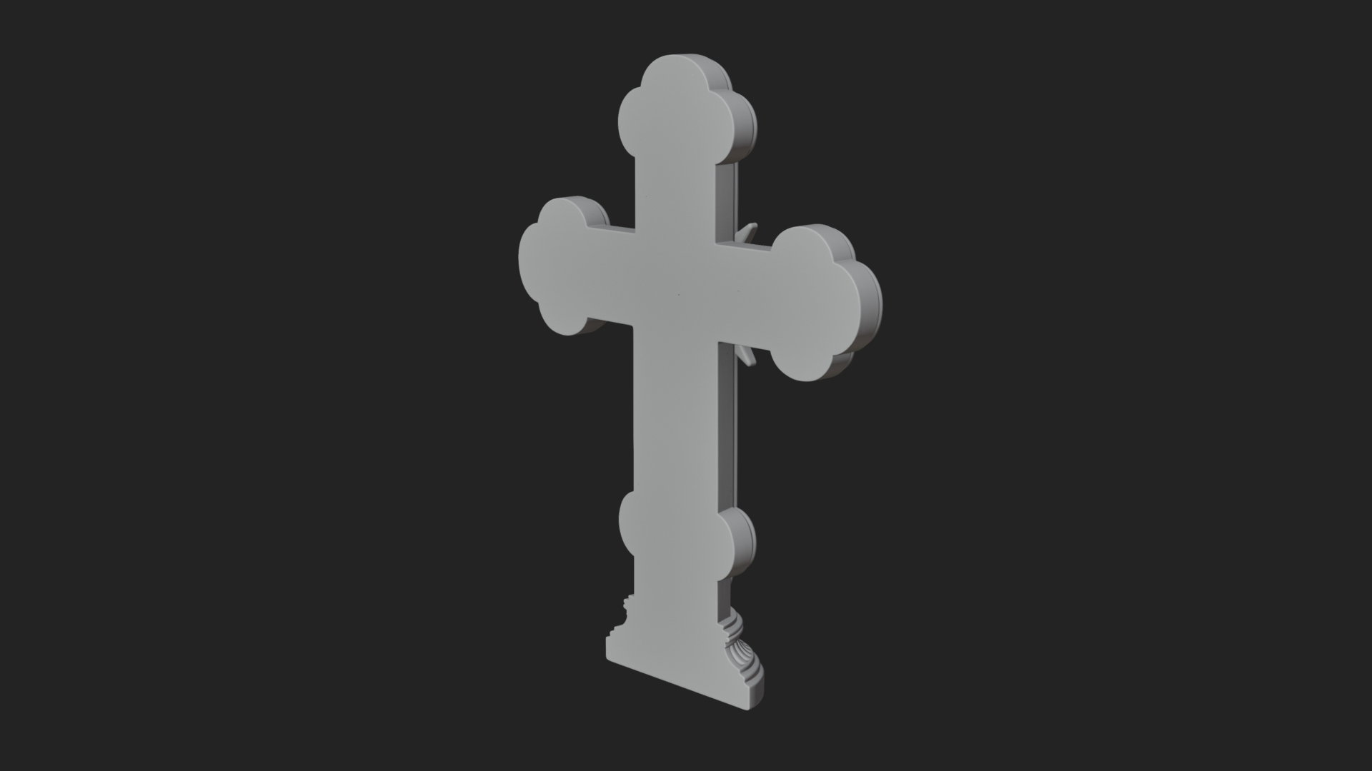 Carved Relief Wall Cross Design 383 3D Print Model 3D Model
