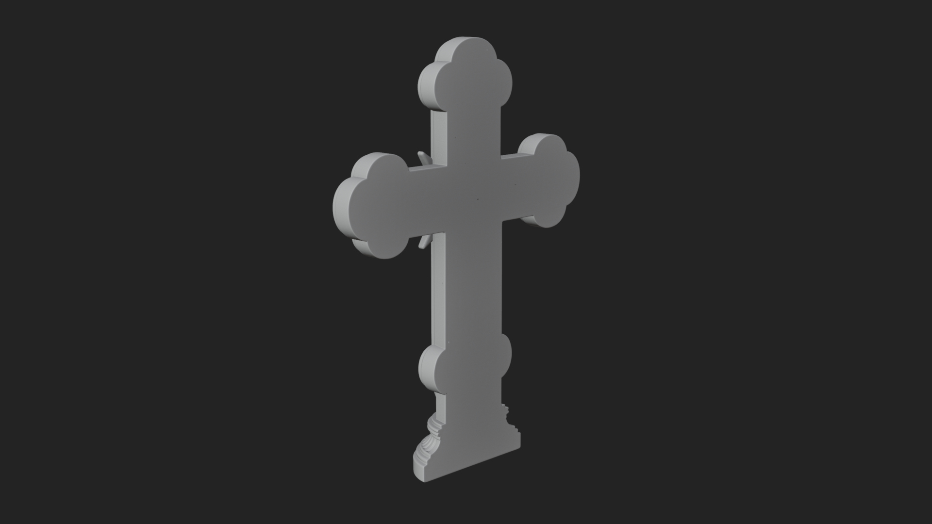 Carved Relief Wall Cross Design 383 3D Print Model 3D Model