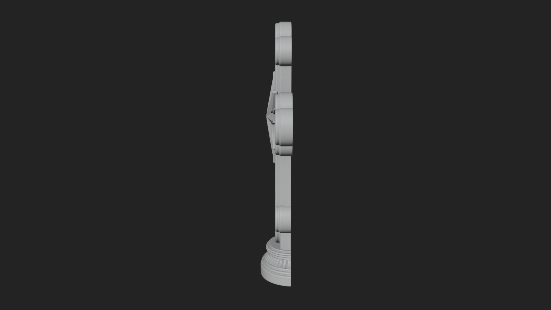 Carved Relief Wall Cross Design 383 3D Print Model 3D Model