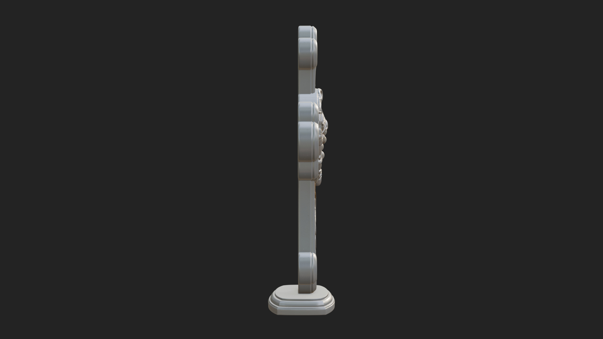 Carved Relief Wall Cross Design 385 3D Print Model 3D Model