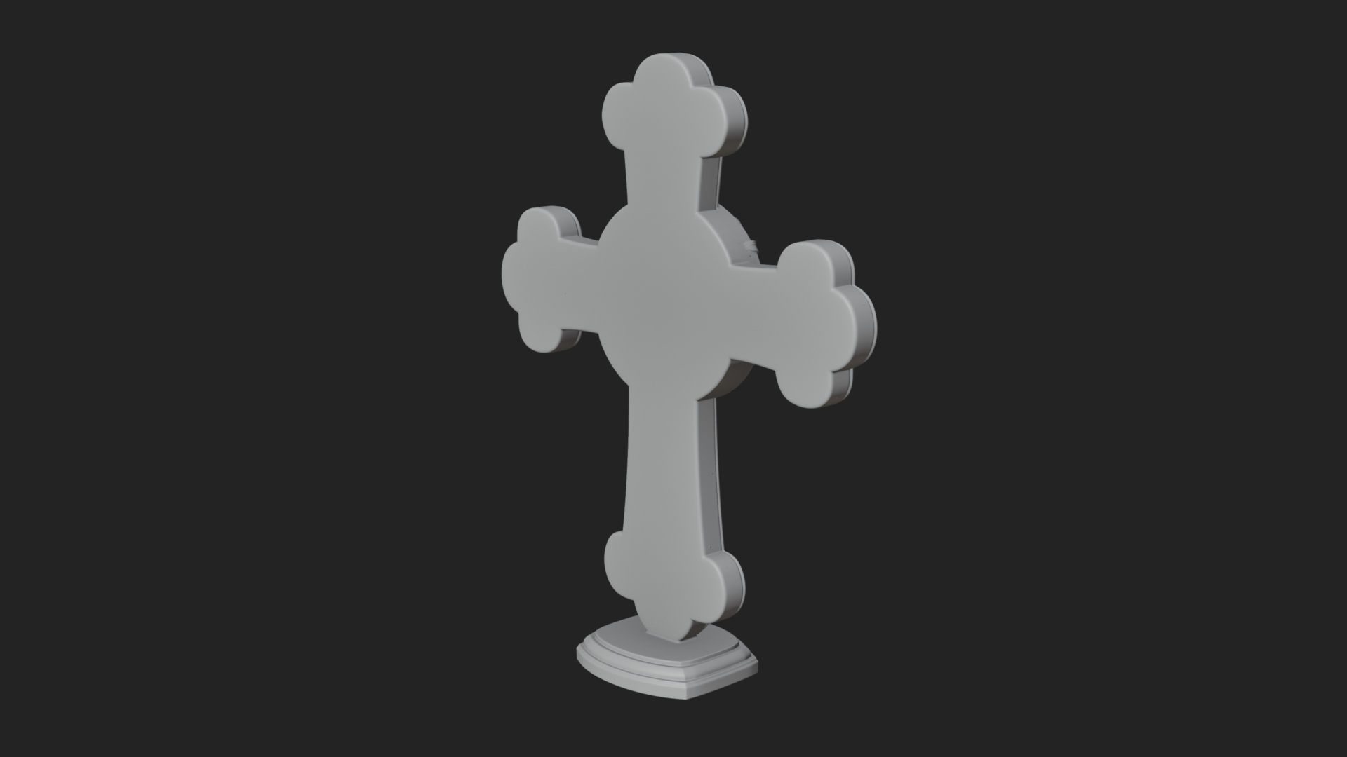 Carved Relief Wall Cross Design 385 3D Print Model 3D Model