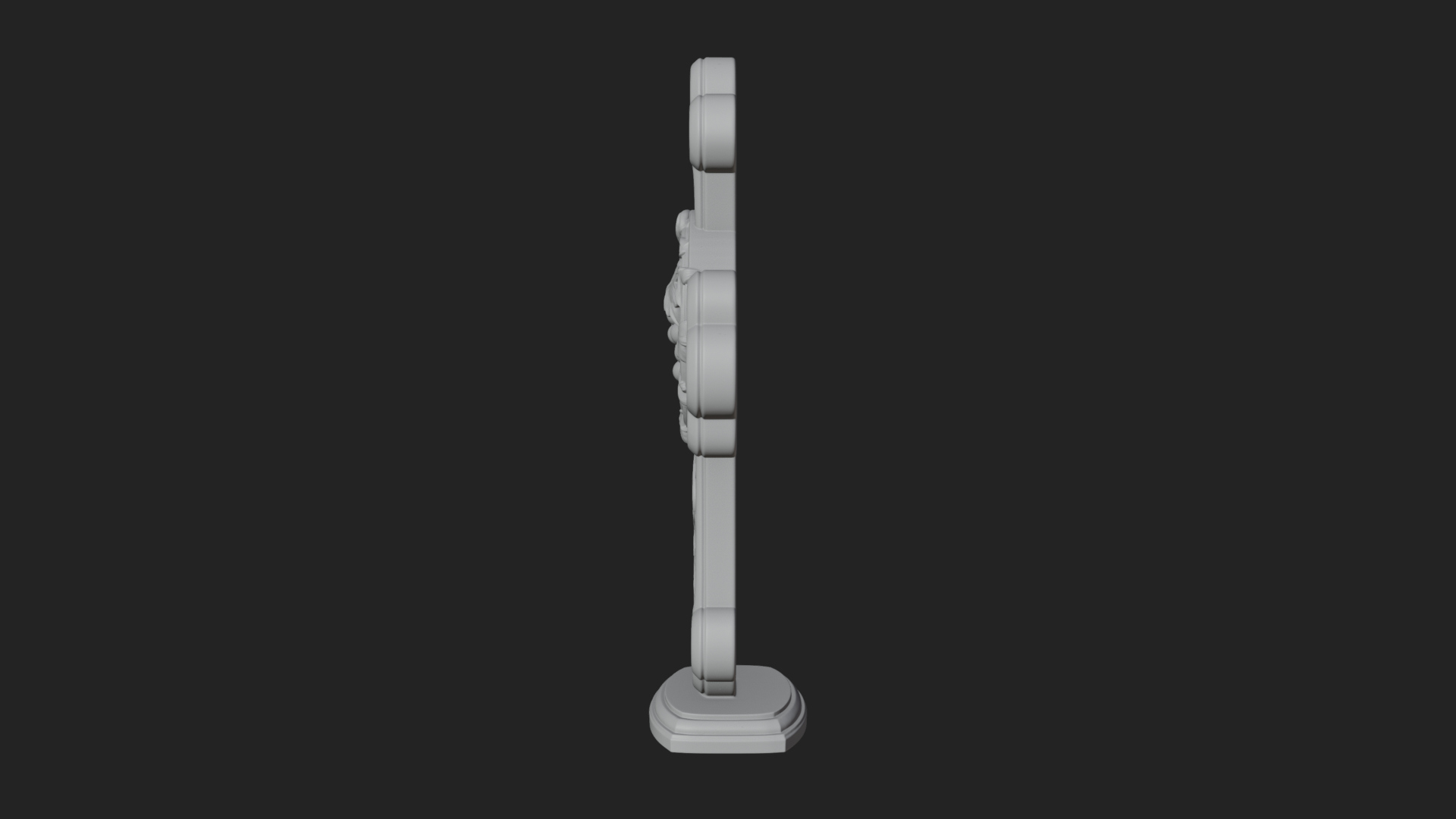 Carved Relief Wall Cross Design 385 3D Print Model 3D Model