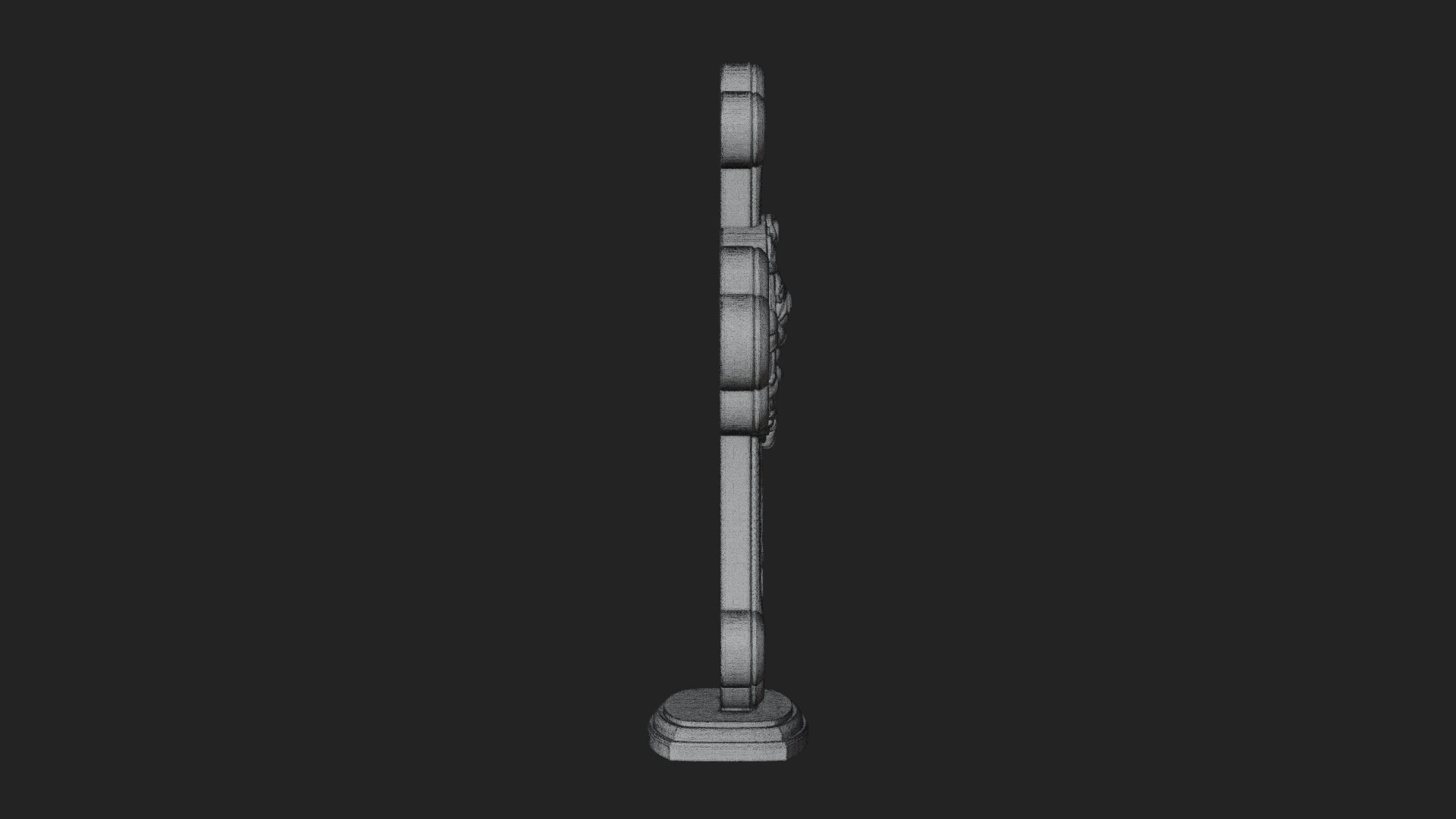 Carved Relief Wall Cross Design 385 3D Print Model 3D Model