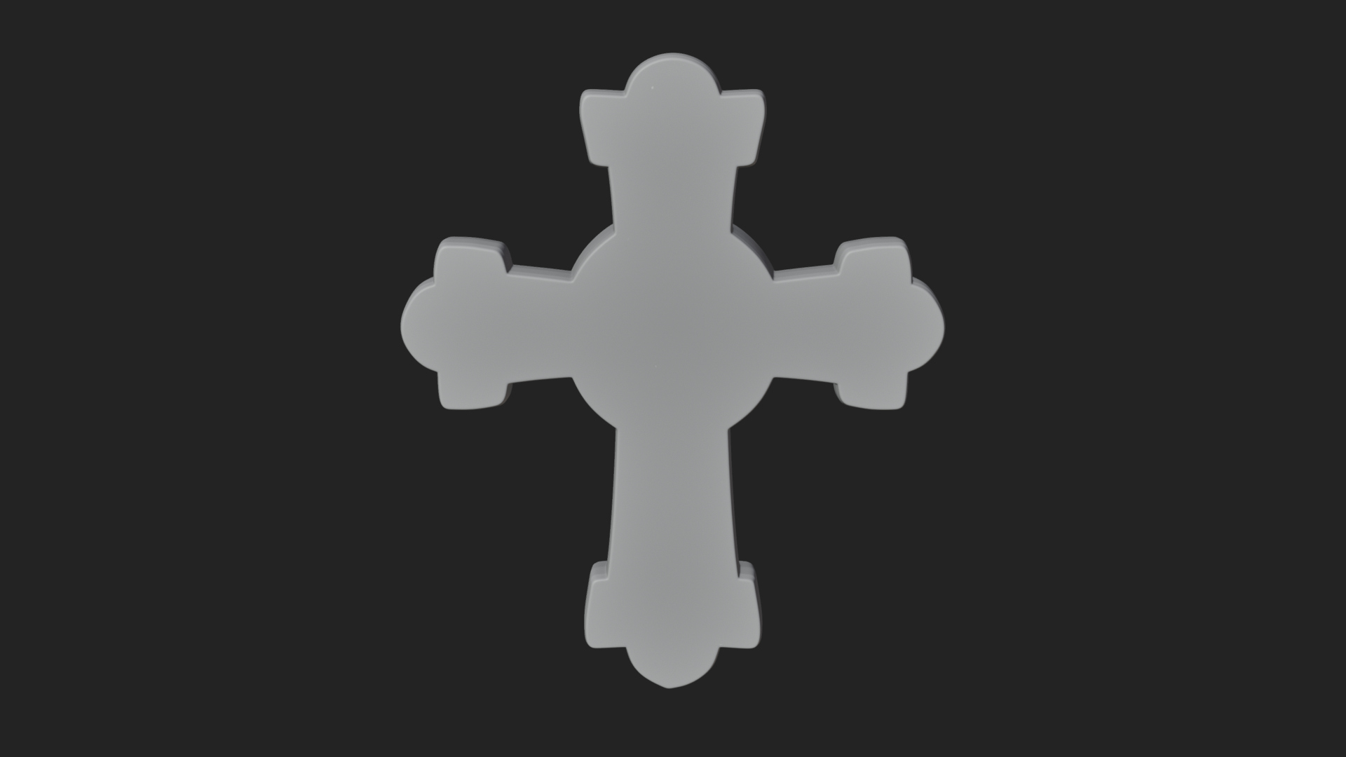 Carved Relief Wall Cross Design 387 3D Print Model 3D Model