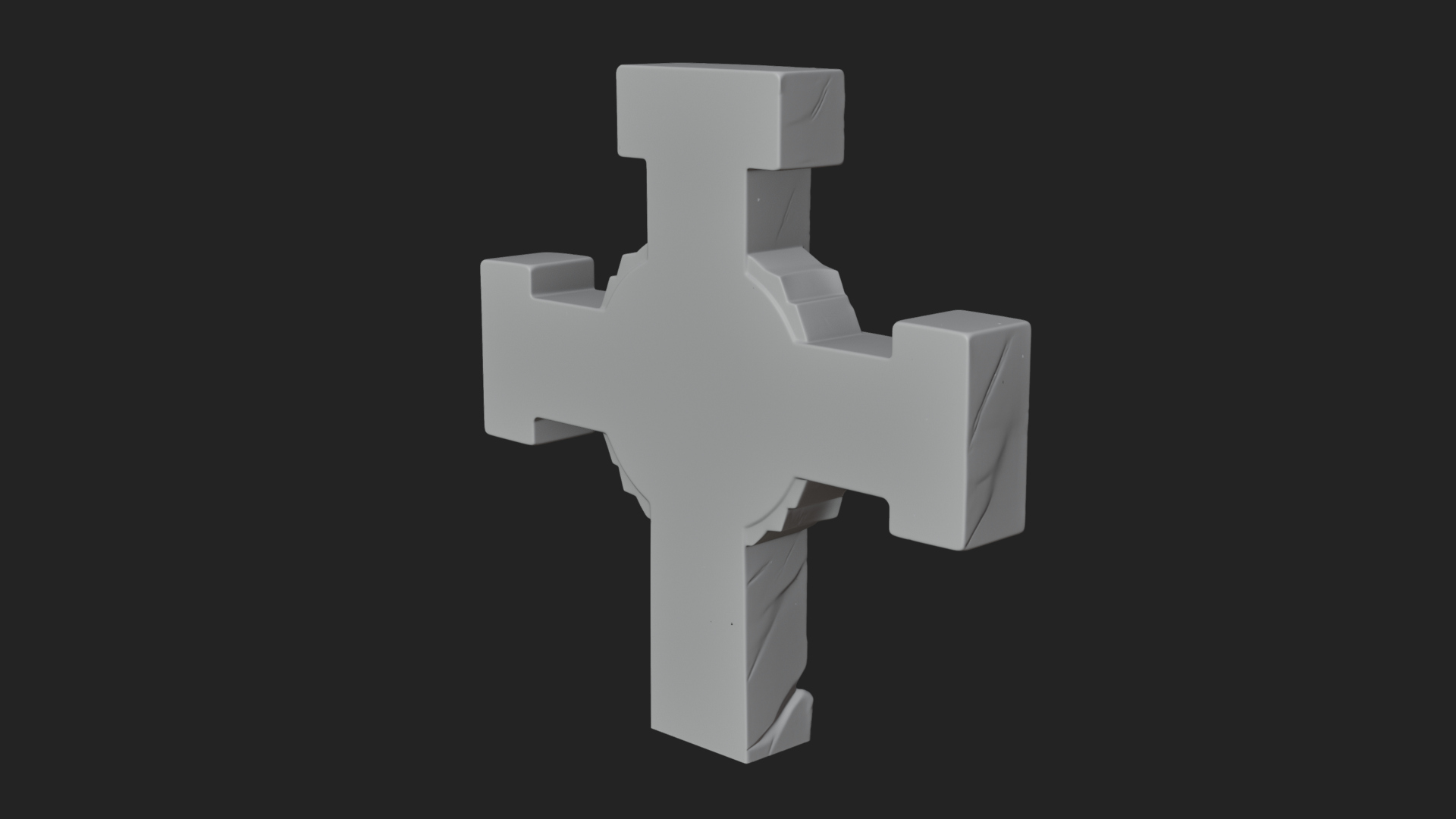 Carved Relief Wall Cross Design 389 3D Print Model 3D Model