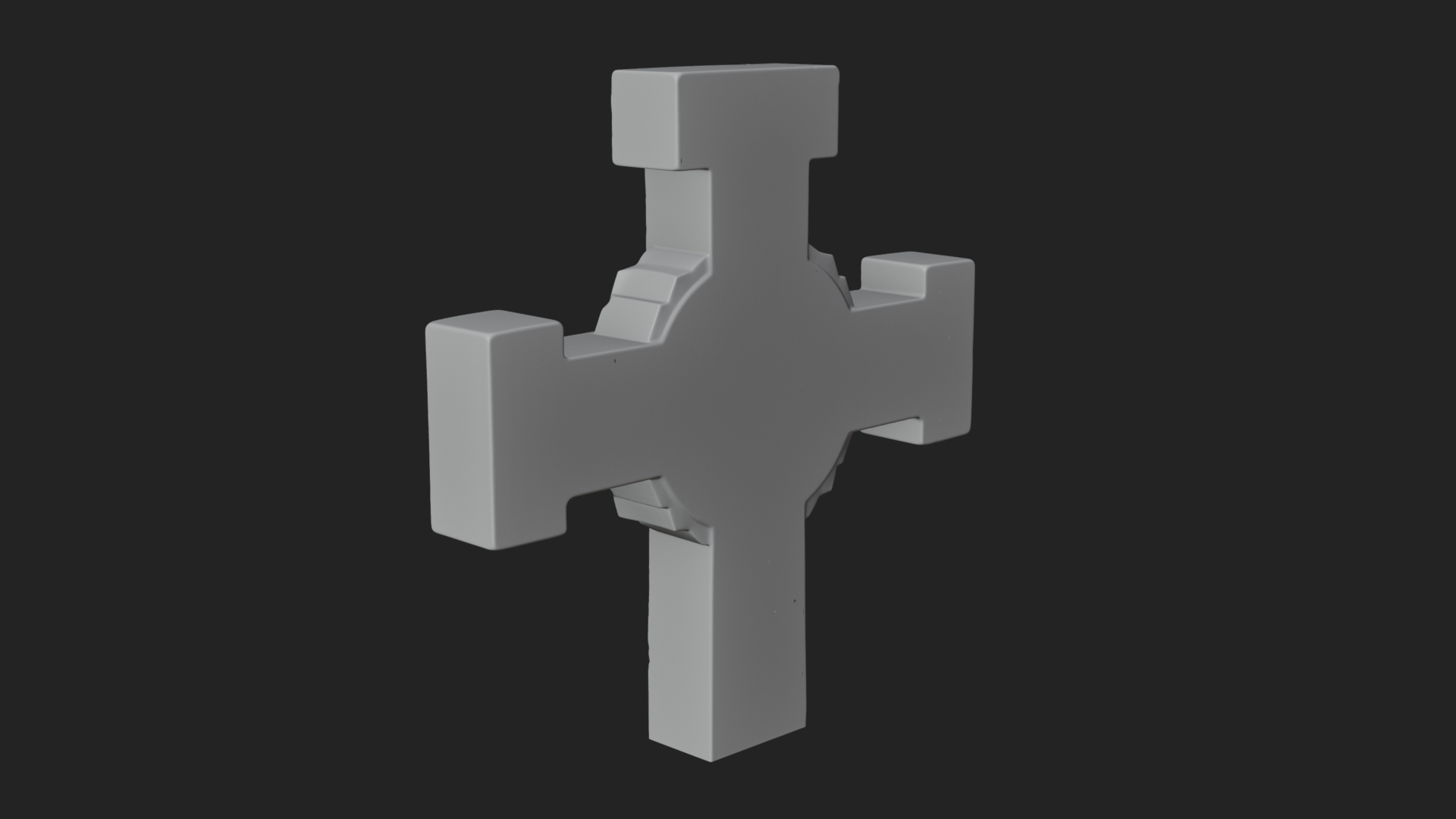 Carved Relief Wall Cross Design 389 3D Print Model 3D Model