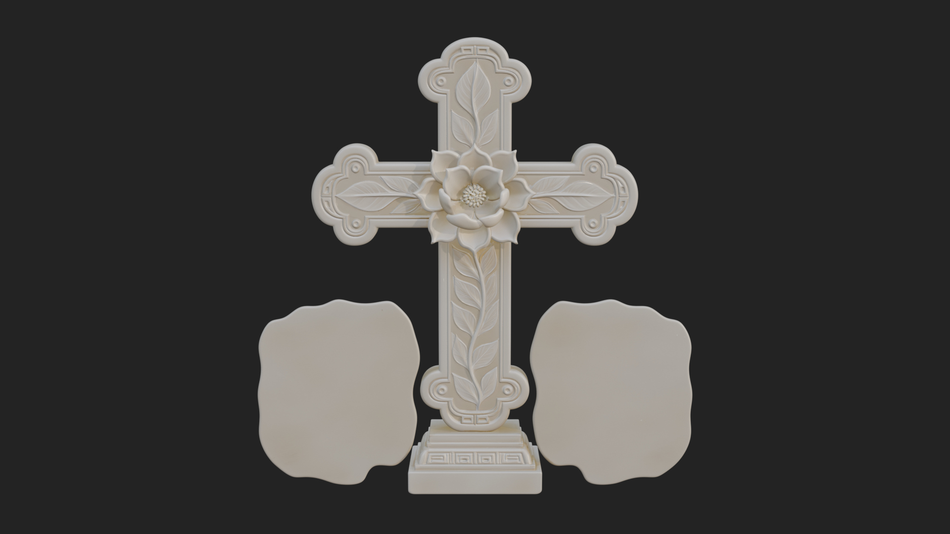 Carved Relief Wall Cross Design 39 3D Print Model 3D Model