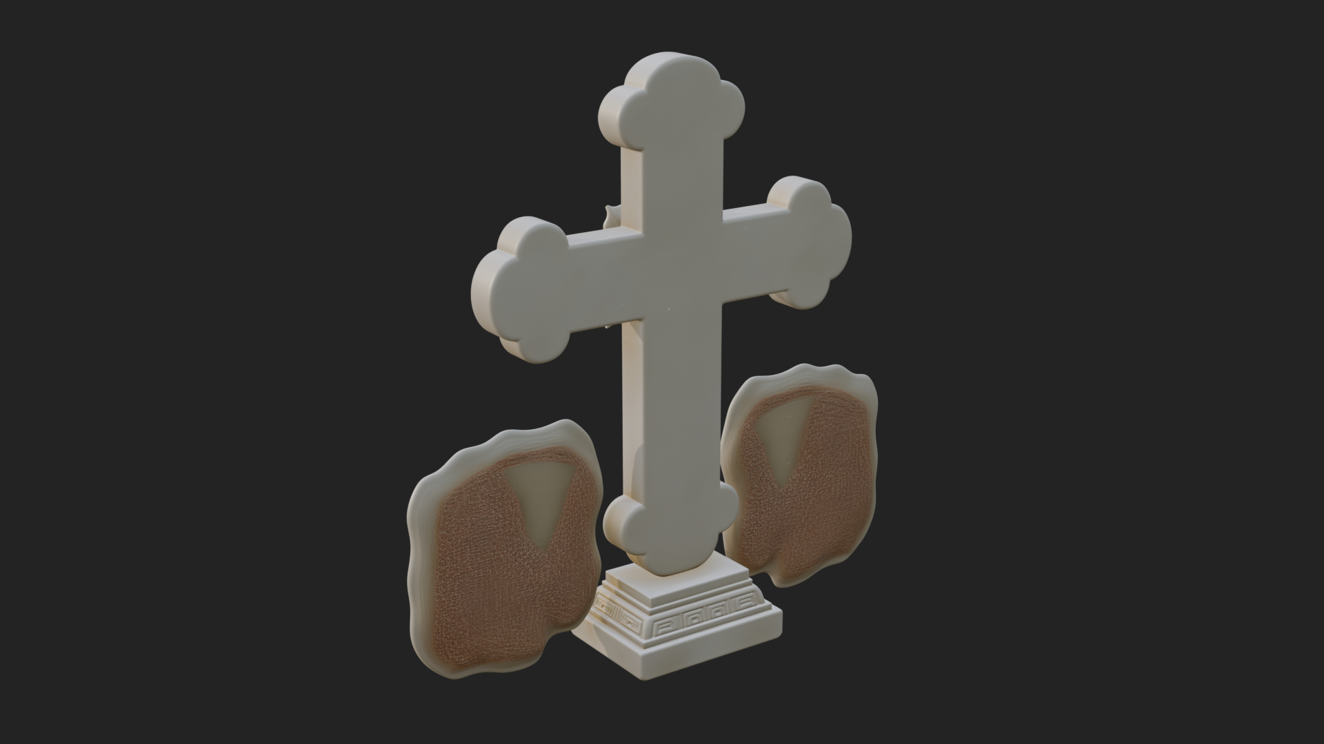 Carved Relief Wall Cross Design 39 3D Print Model 3D Model