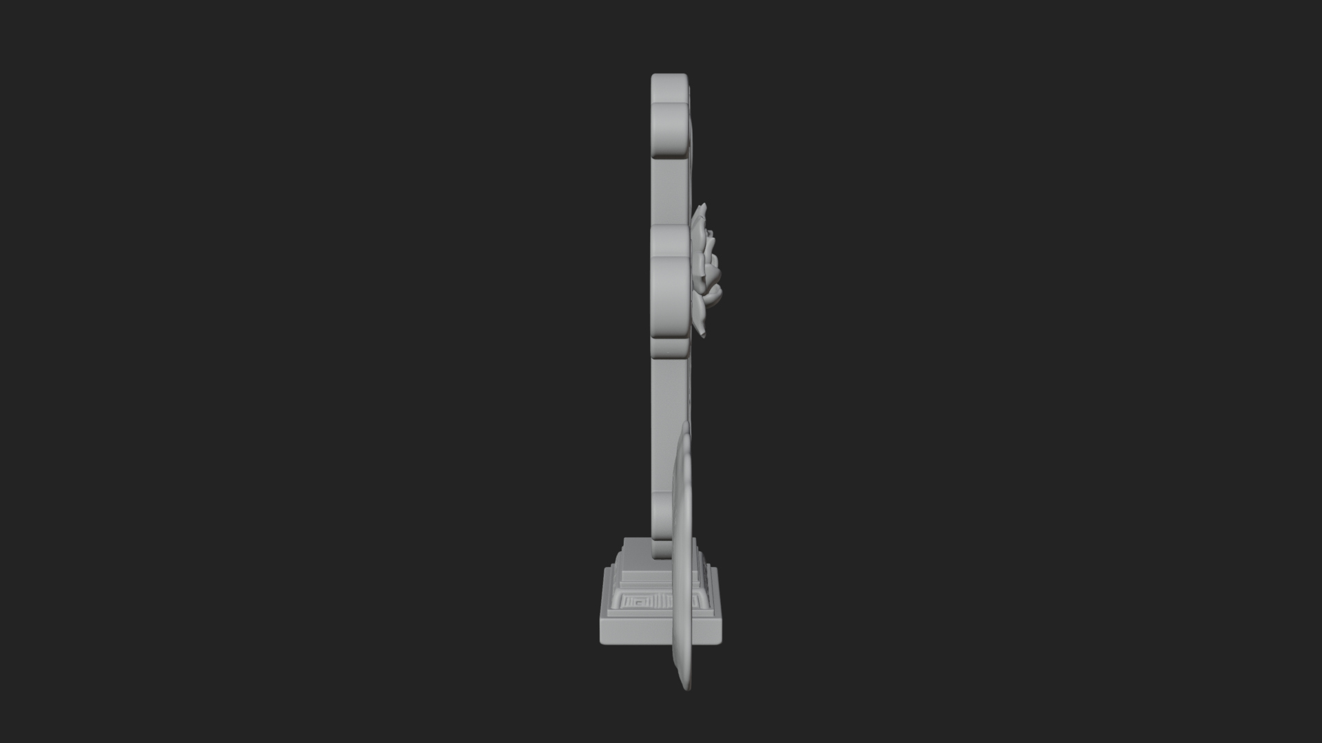 Carved Relief Wall Cross Design 39 3D Print Model 3D Model
