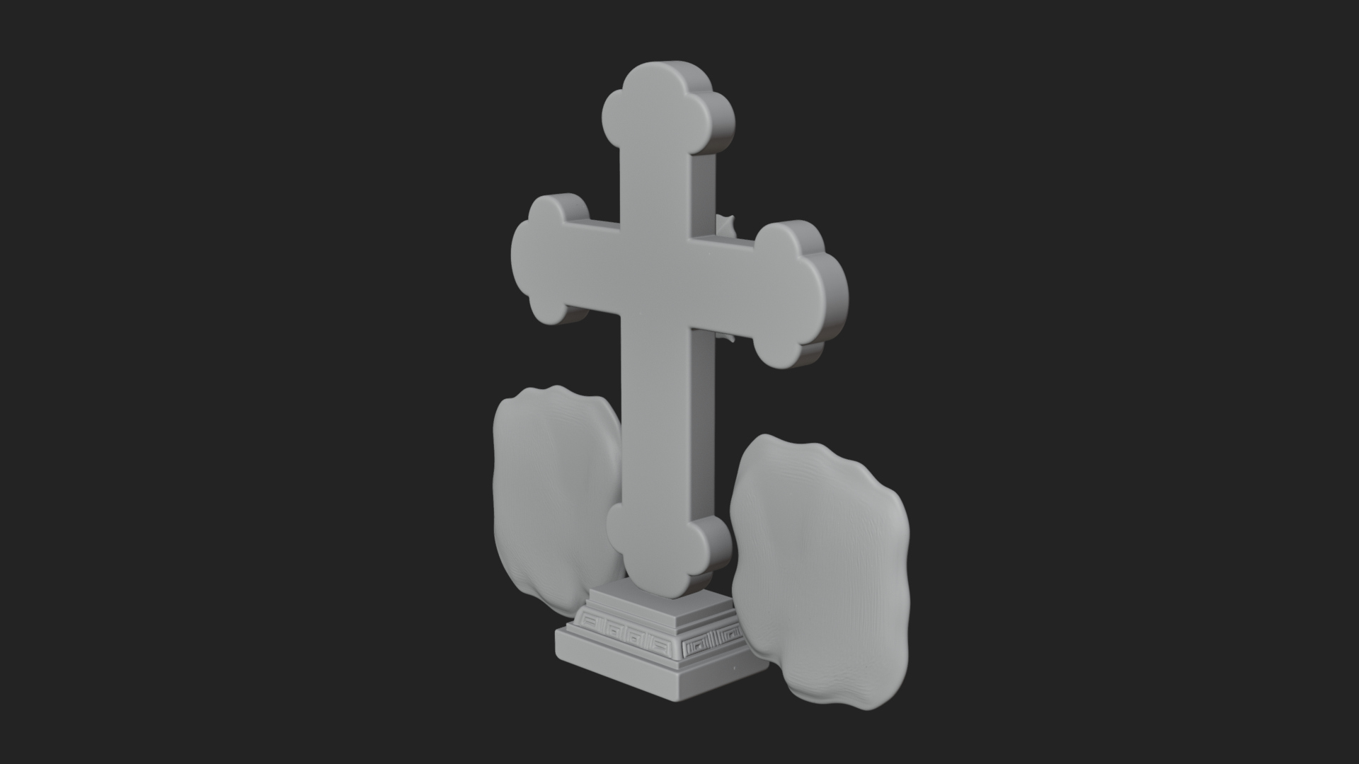 Carved Relief Wall Cross Design 39 3D Print Model 3D Model