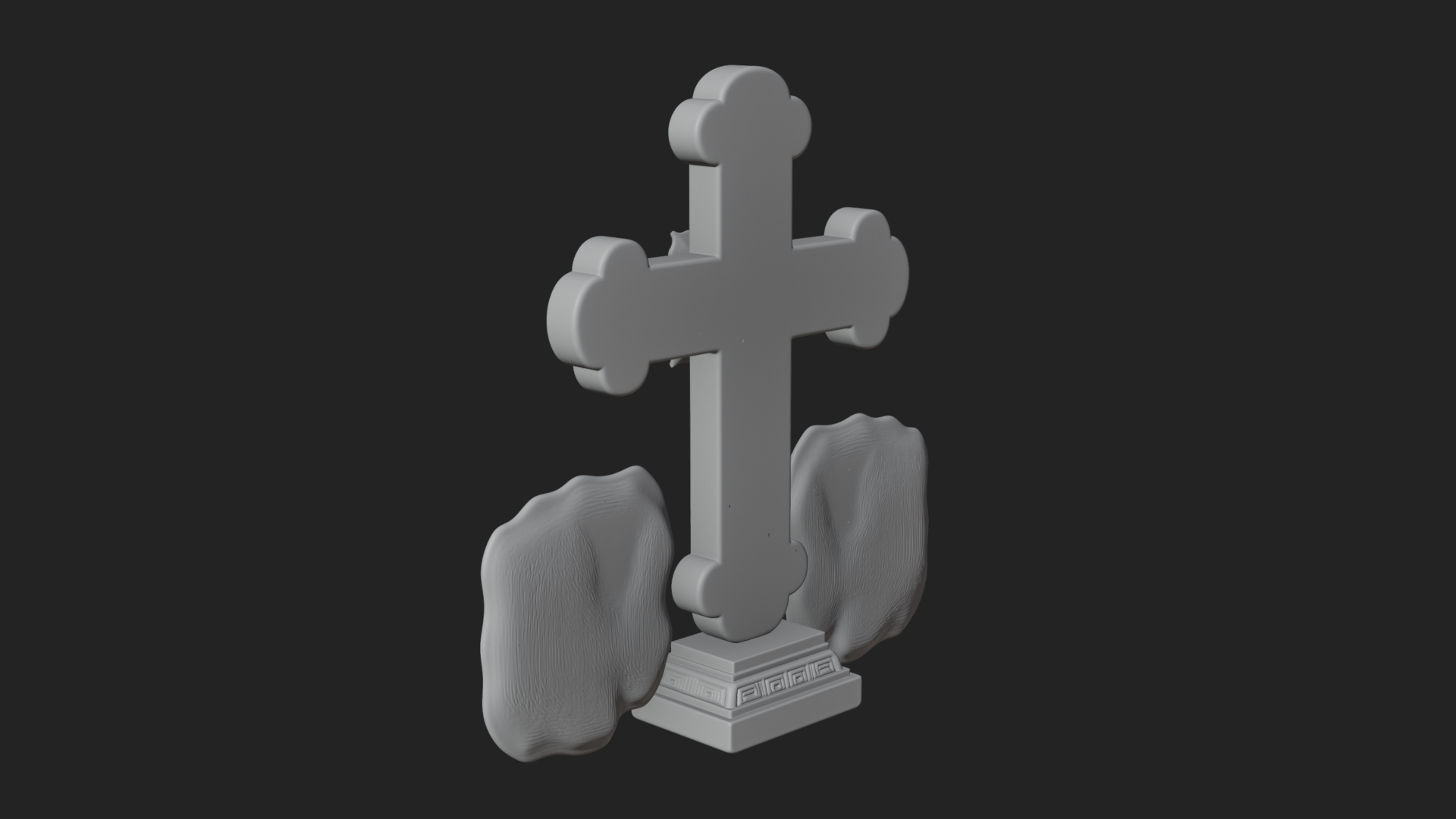 Carved Relief Wall Cross Design 39 3D Print Model 3D Model