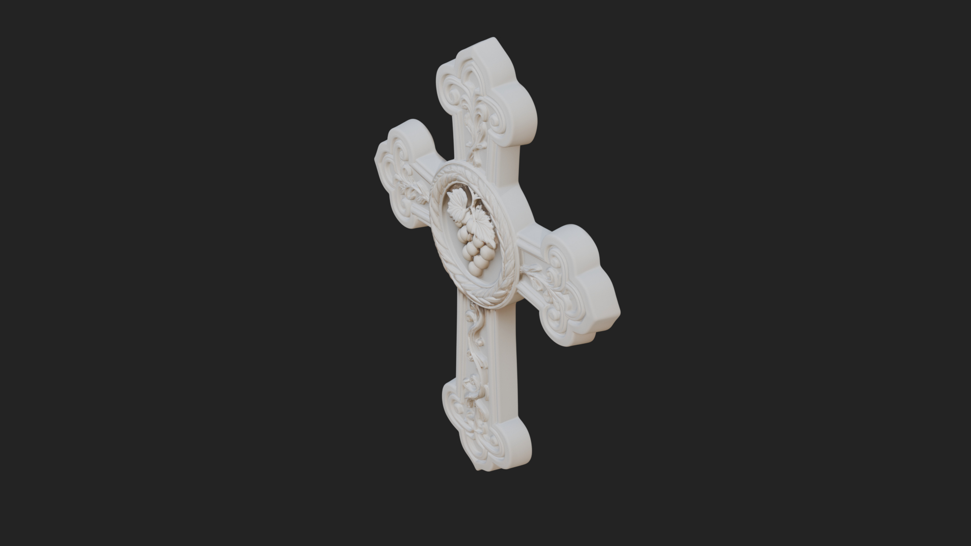 Carved Relief Wall Cross Design 391 3D Print Model 3D Model