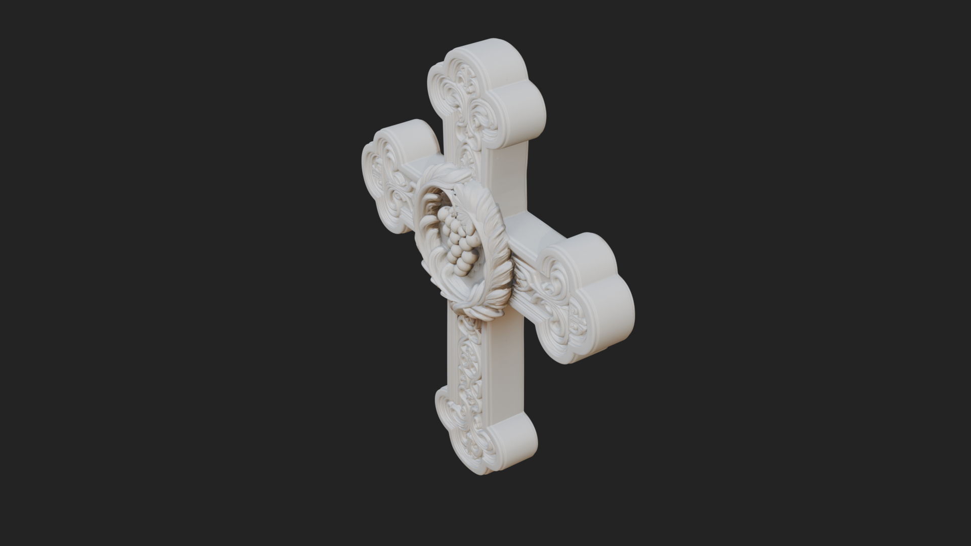 Carved Relief Wall Cross Design 397 3D Print Model 3D Model