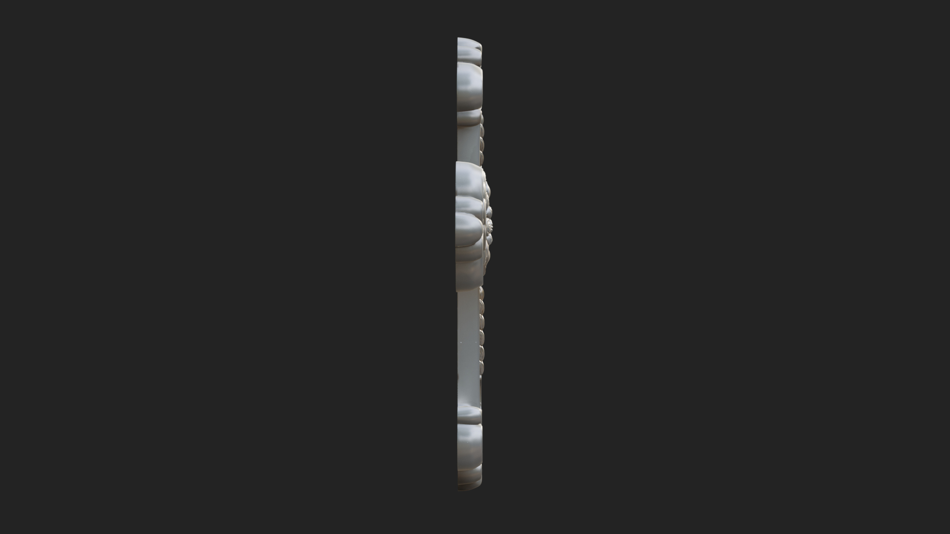Carved Relief Wall Cross Design 4 3D Print Model 3D Model