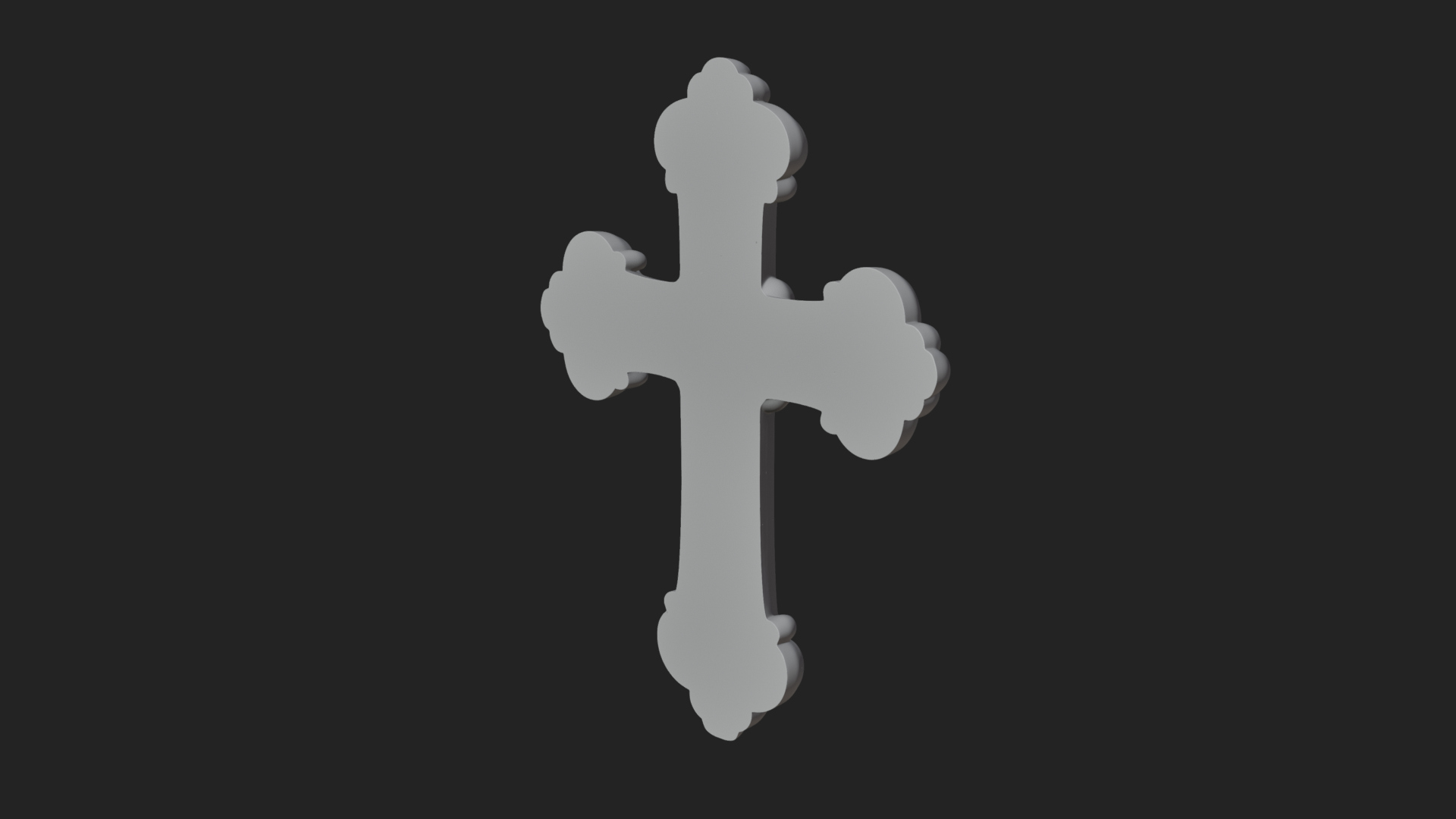 Carved Relief Wall Cross Design 4 3D Print Model 3D Model