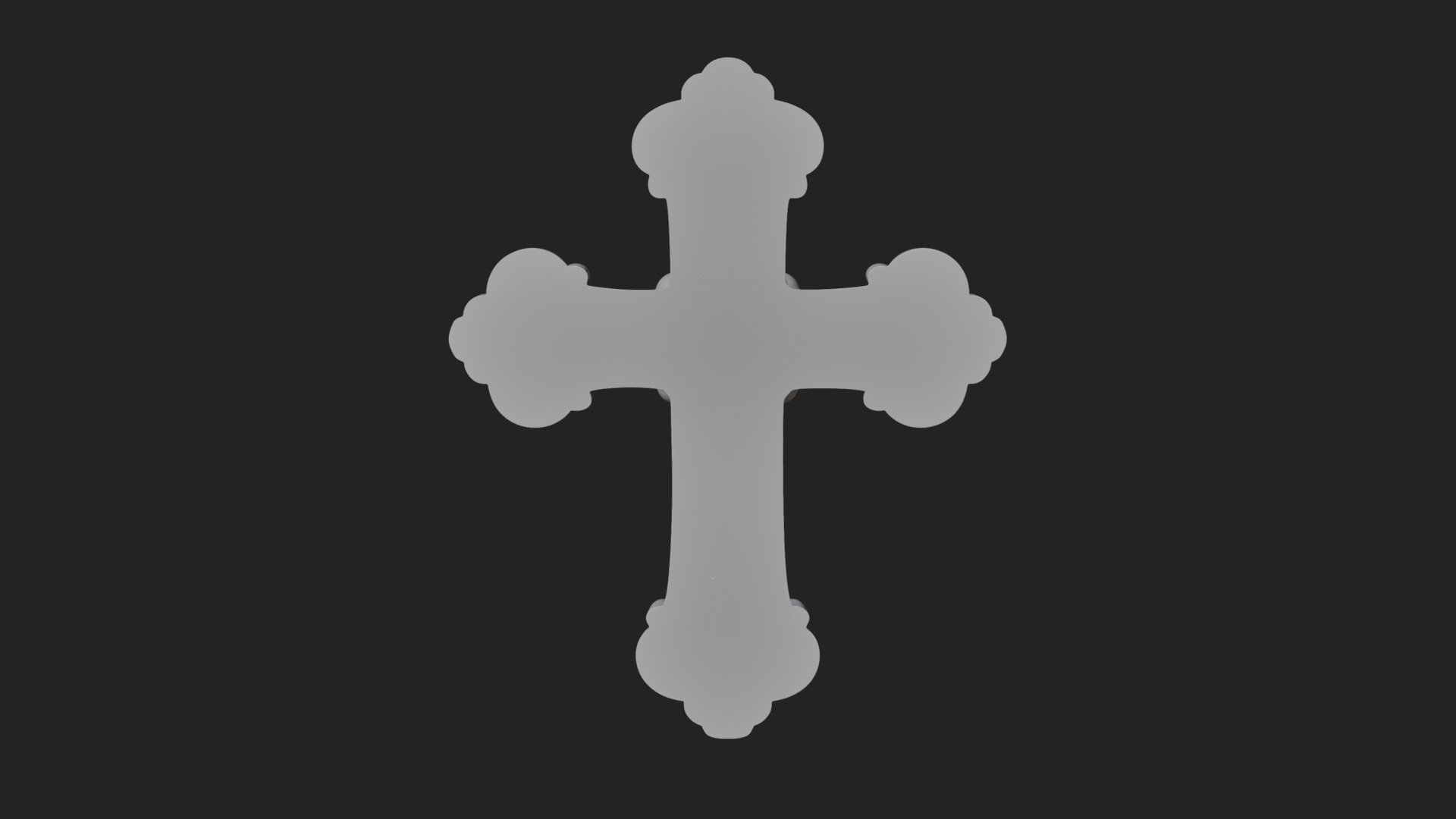 Carved Relief Wall Cross Design 4 3D Print Model 3D Model
