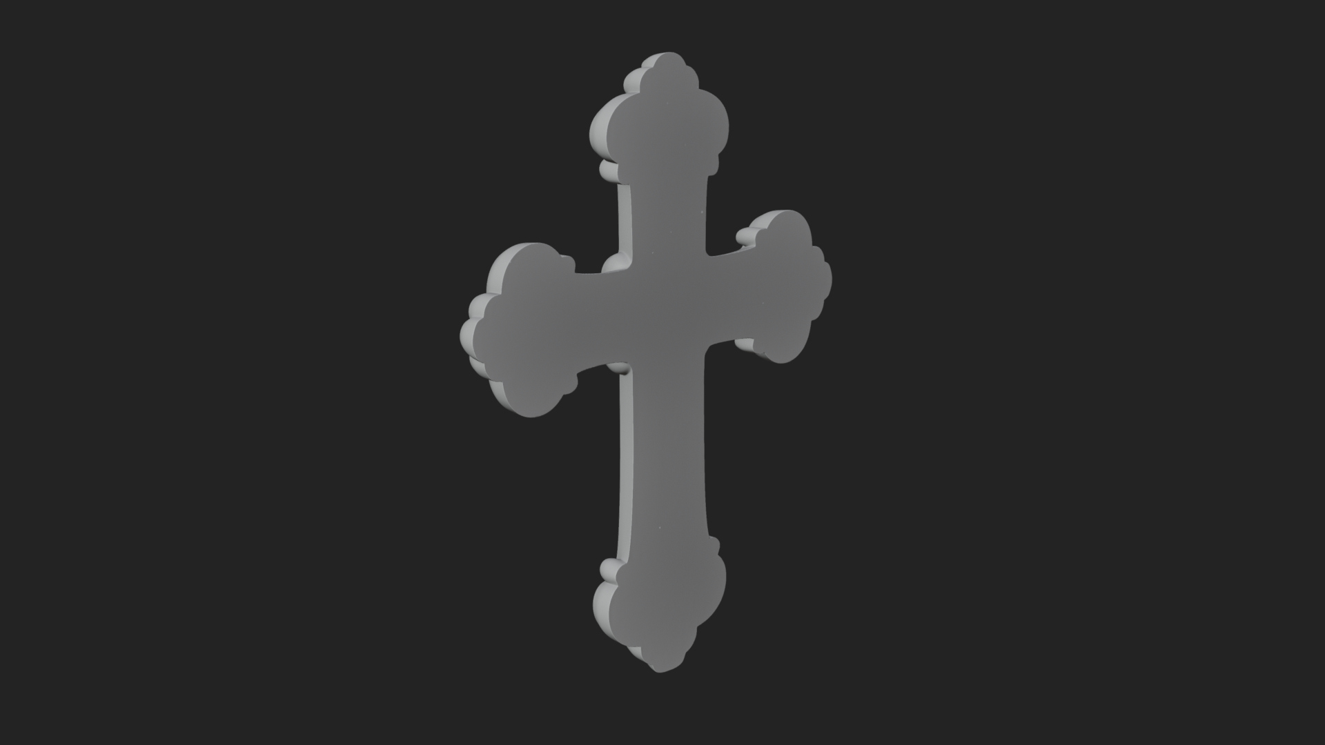Carved Relief Wall Cross Design 4 3D Print Model 3D Model