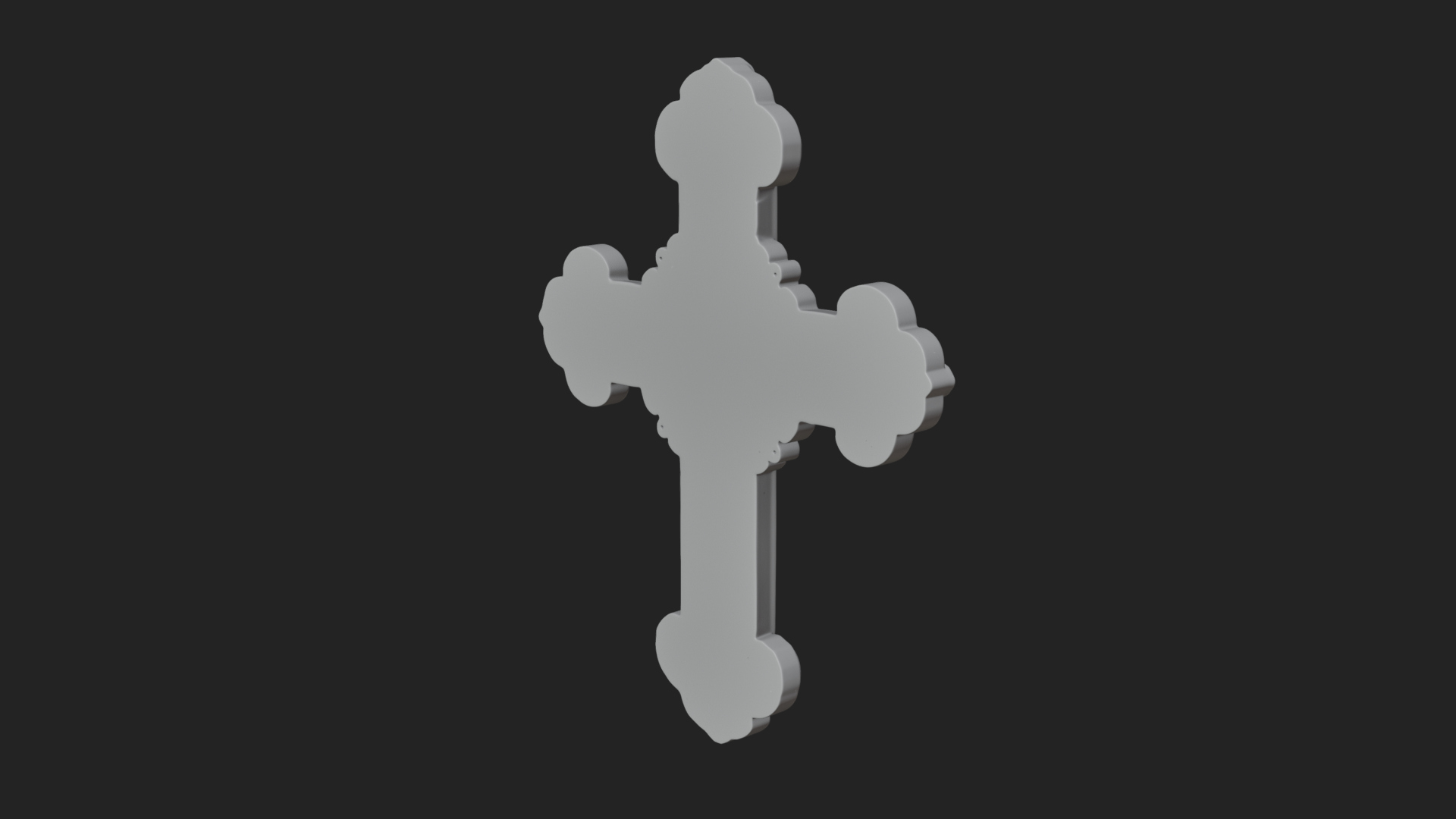 Carved Relief Wall Cross Design 40 3D Print Model 3D Model