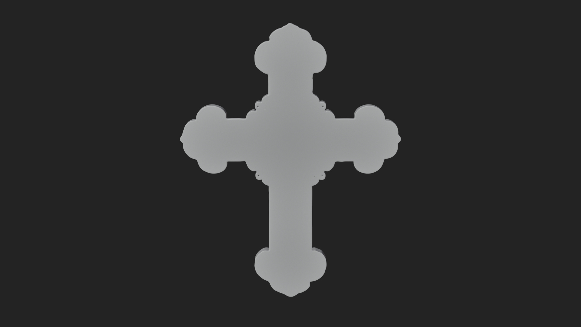 Carved Relief Wall Cross Design 40 3D Print Model 3D Model