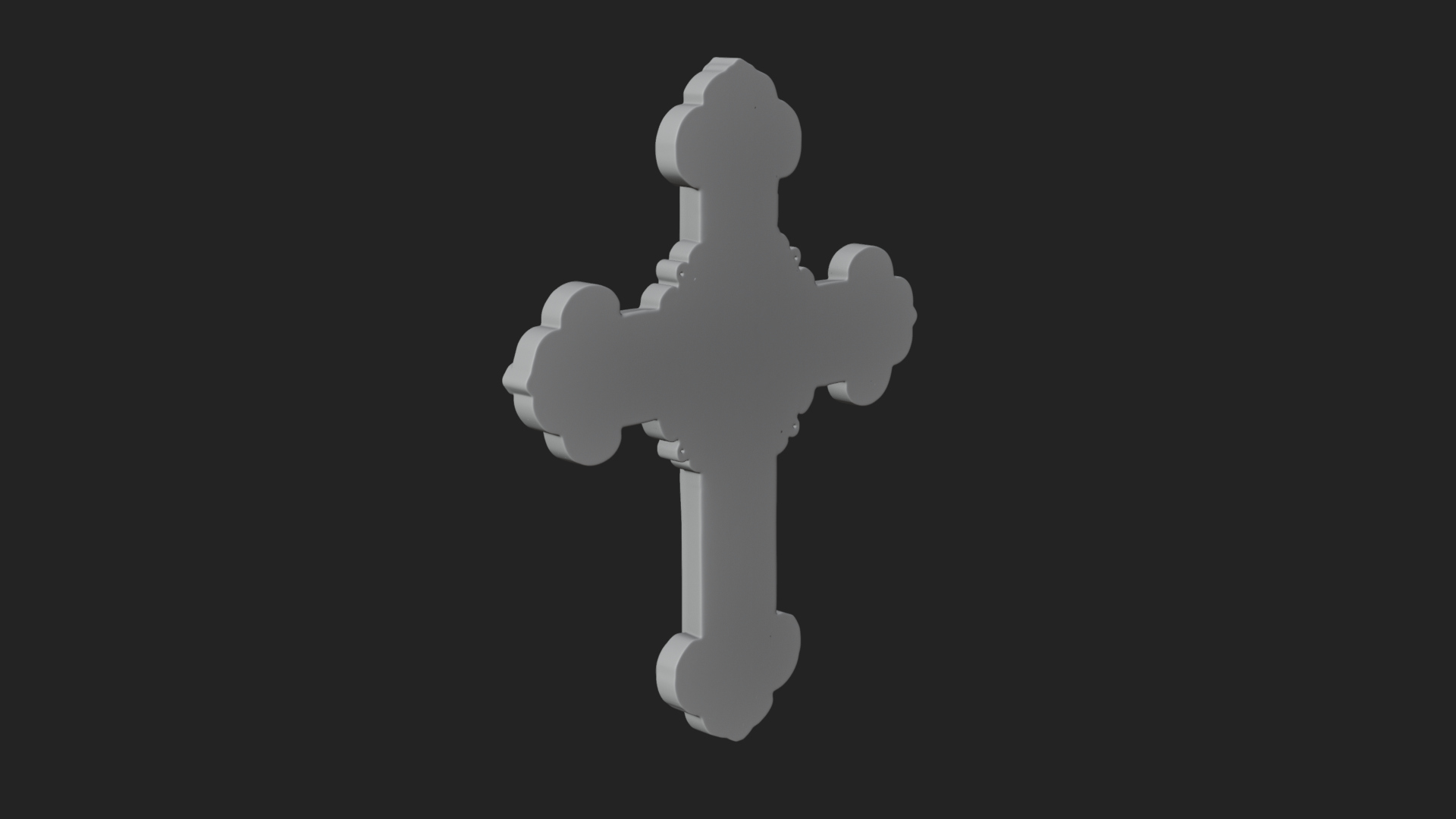 Carved Relief Wall Cross Design 40 3D Print Model 3D Model