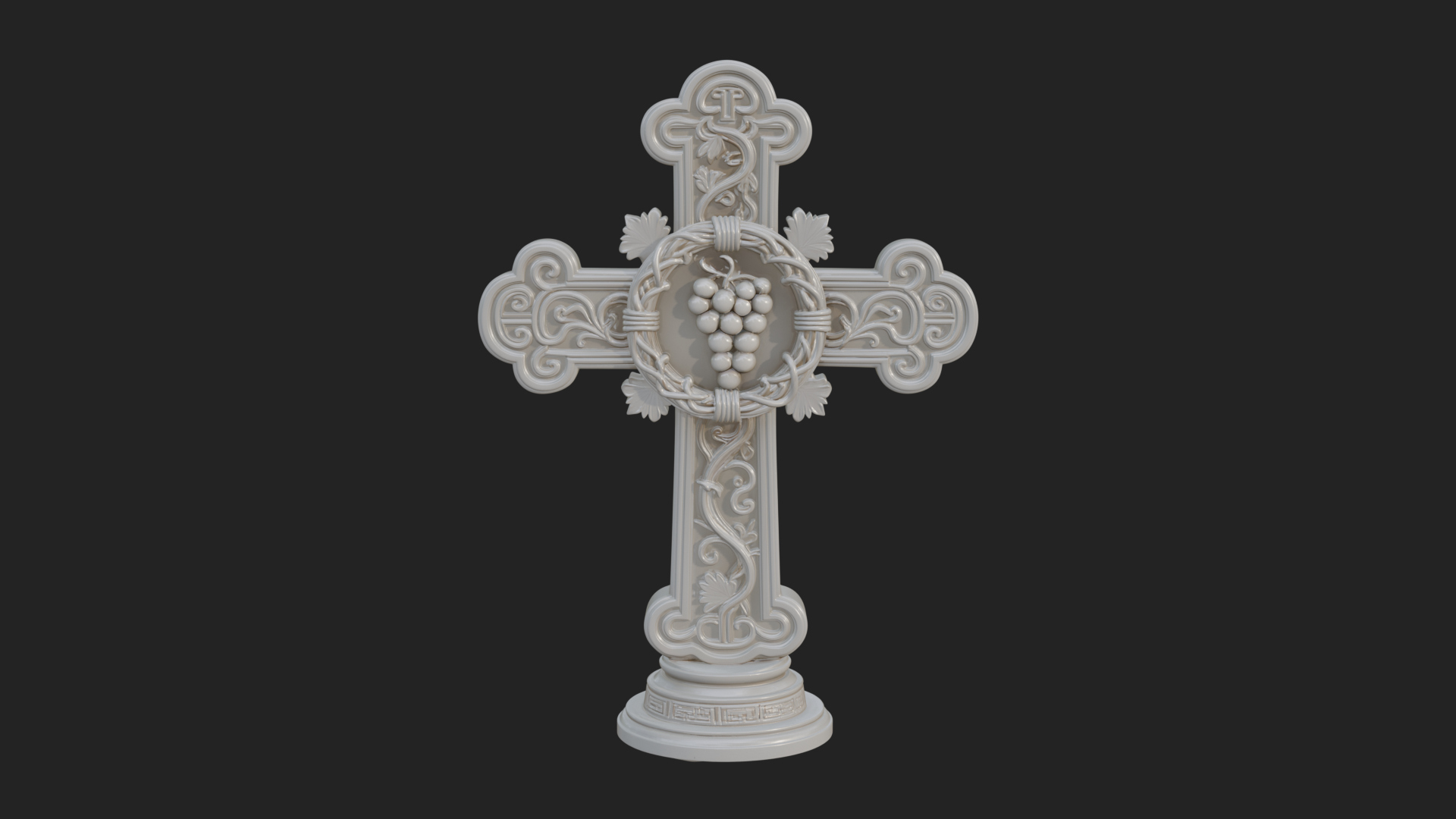 Carved Relief Wall Cross Design 404 3D Print Model 3D Model