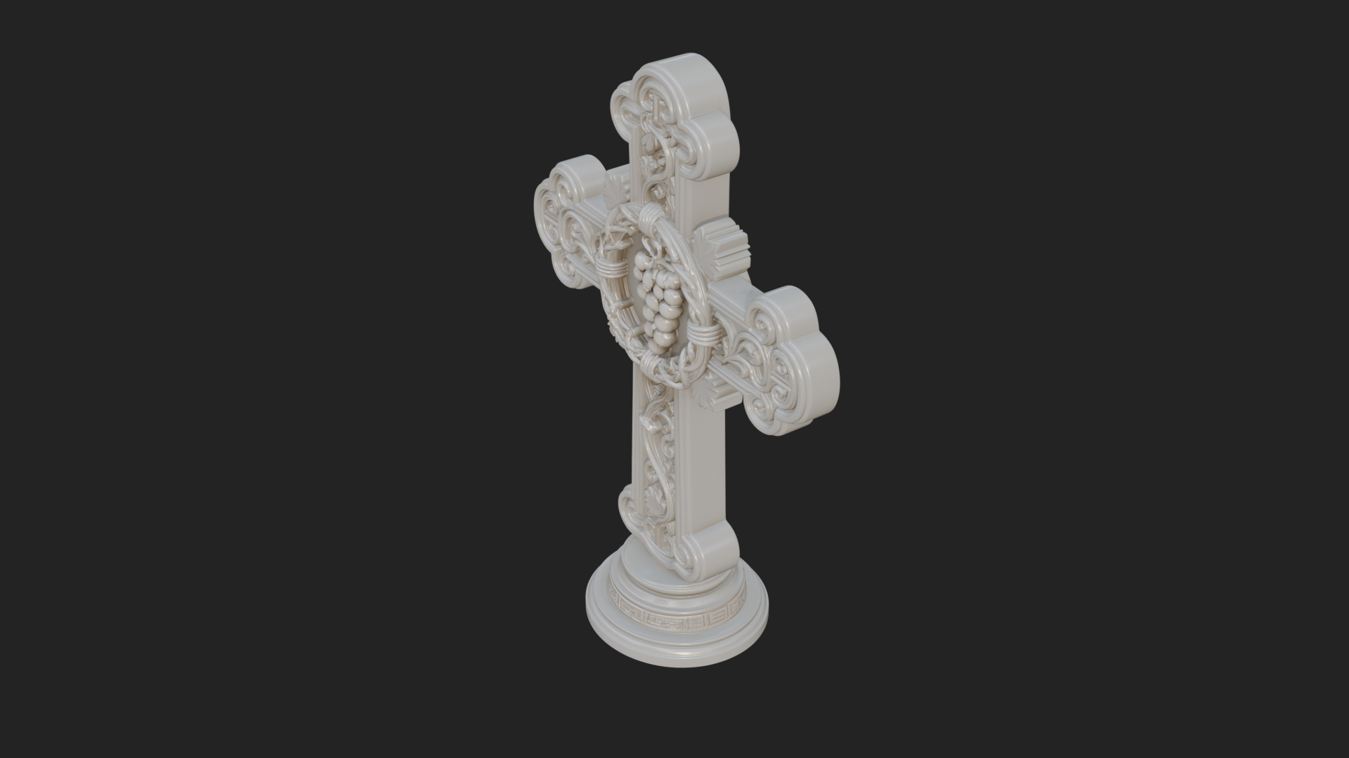 Carved Relief Wall Cross Design 404 3D Print Model 3D Model