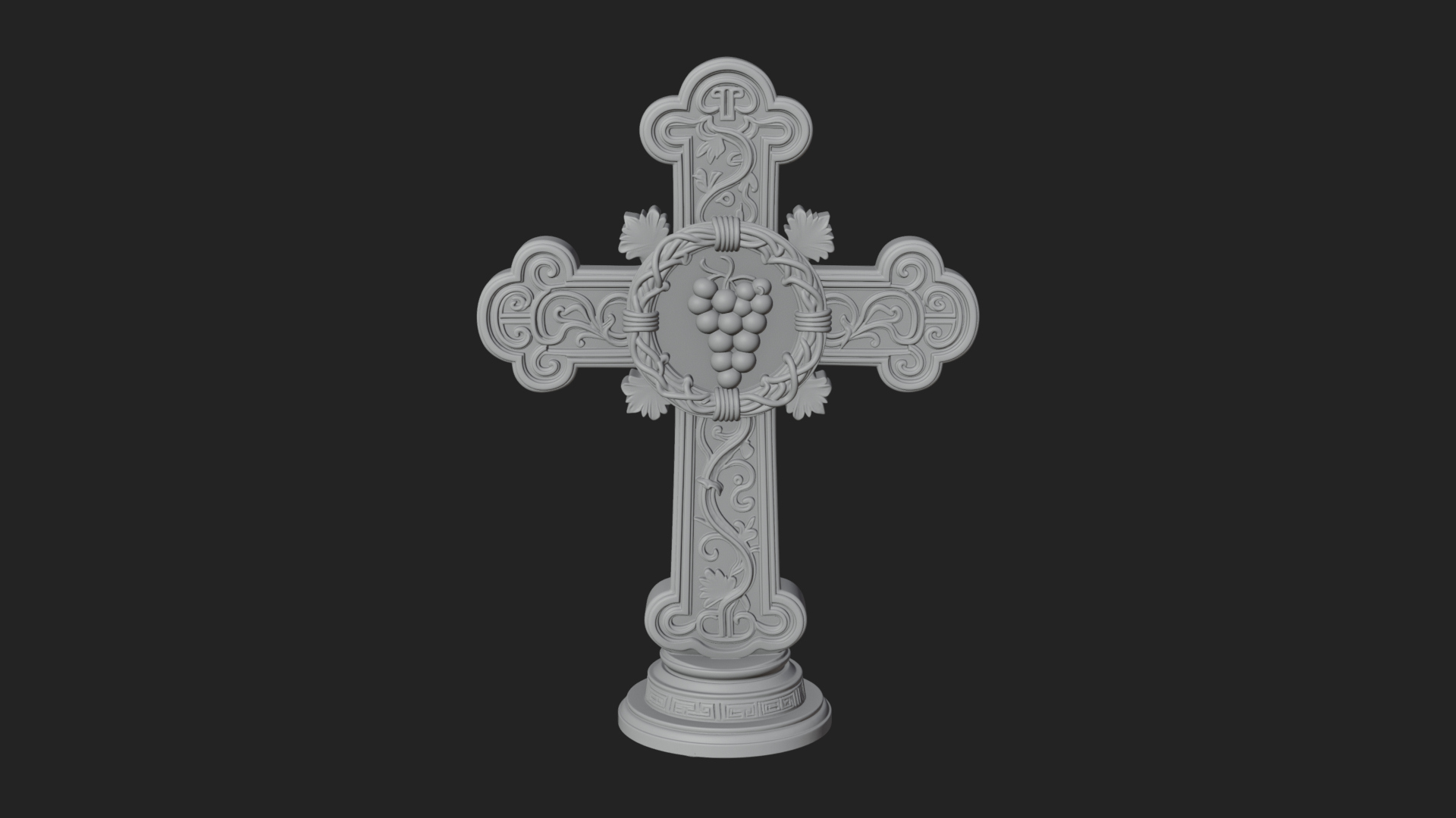 Carved Relief Wall Cross Design 404 3D Print Model 3D Model
