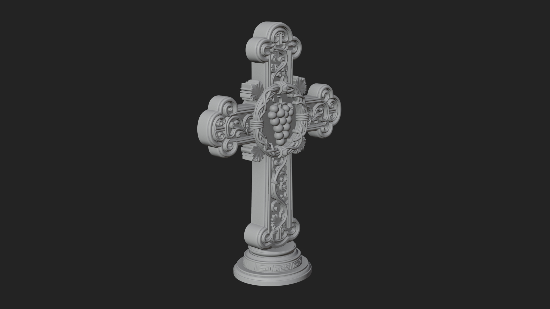 Carved Relief Wall Cross Design 404 3D Print Model 3D Model