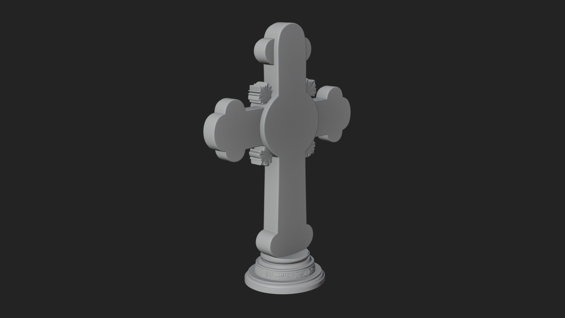 Carved Relief Wall Cross Design 404 3D Print Model 3D Model