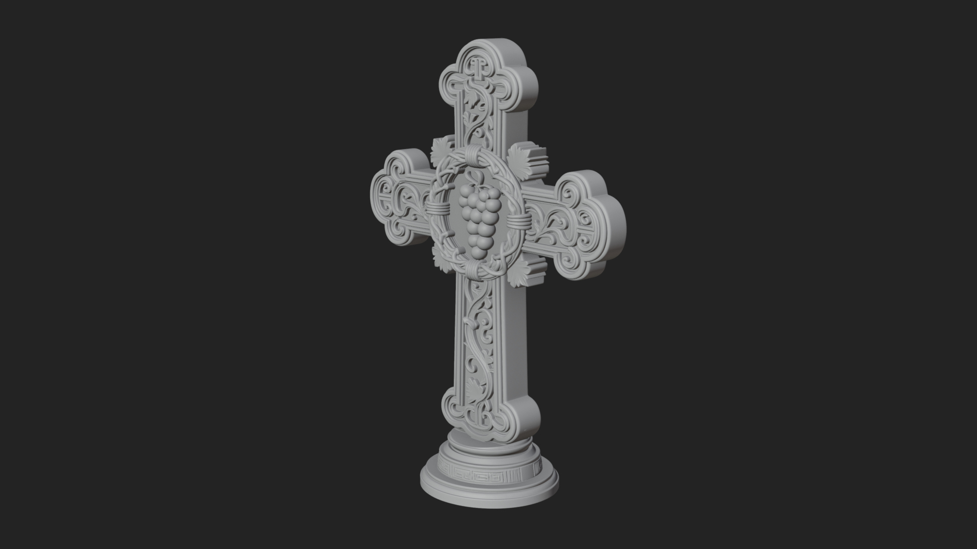 Carved Relief Wall Cross Design 404 3D Print Model 3D Model