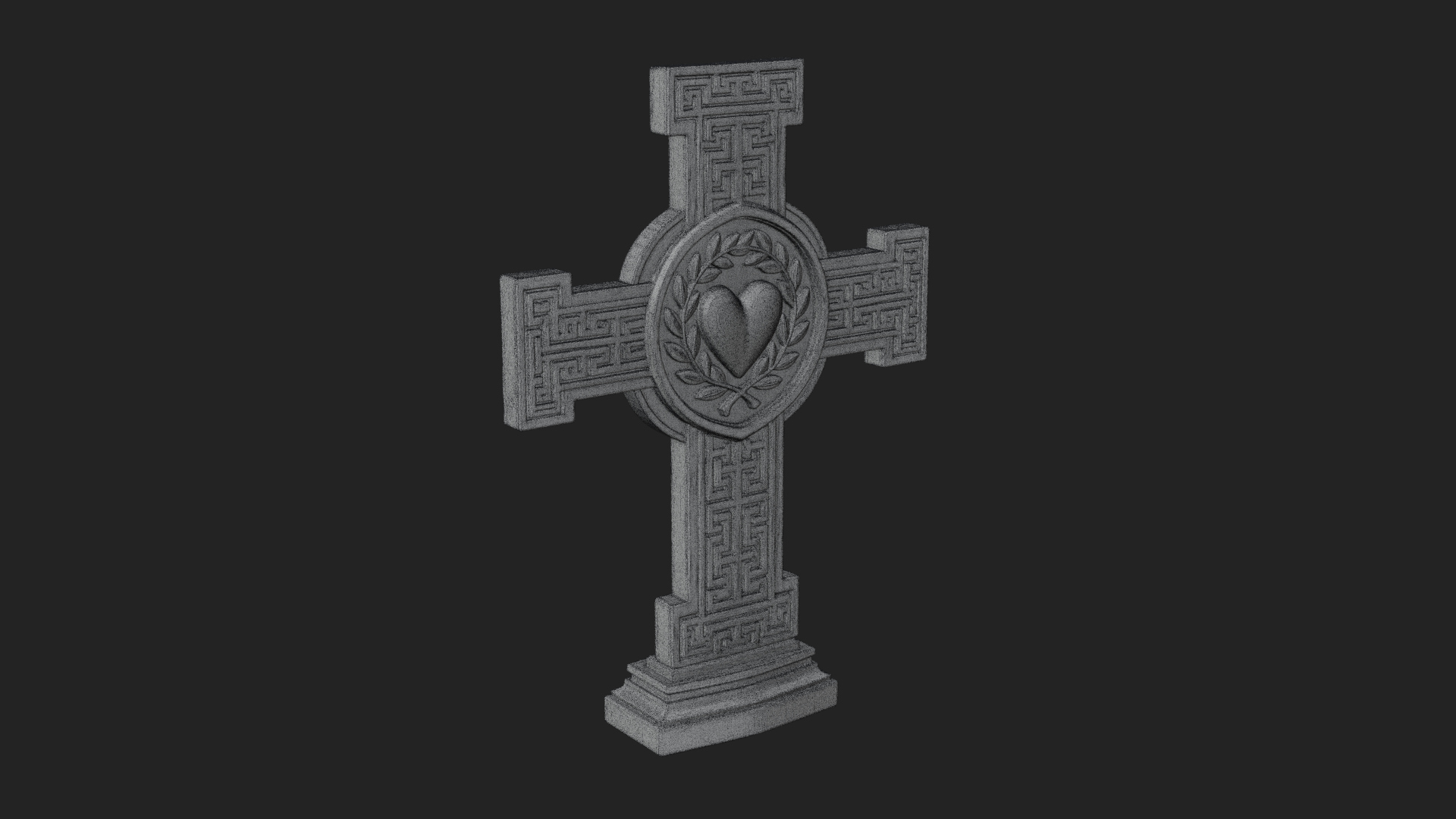 Carved Relief Wall Cross Design 405 3D Print Model 3D Model