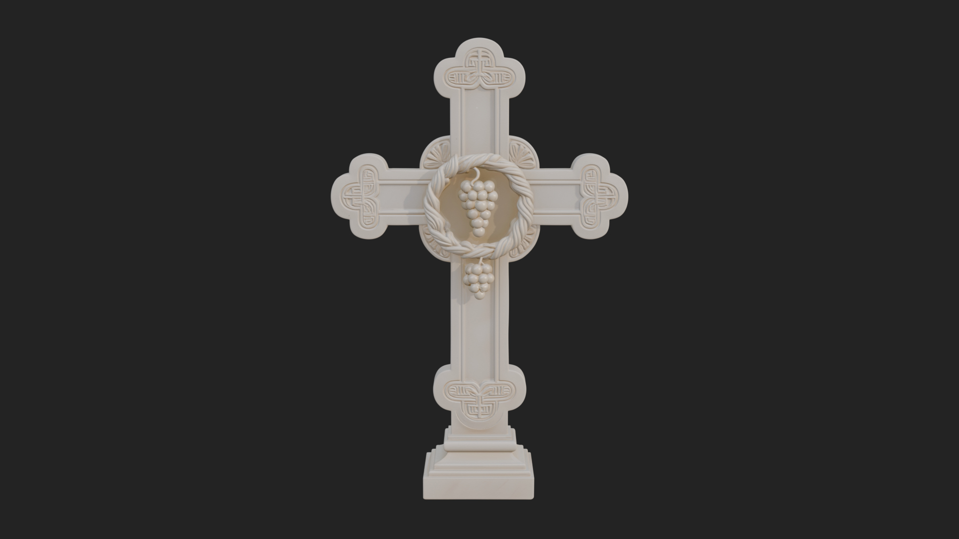Carved Relief Wall Cross Design 407 3D Print Model 3D Model