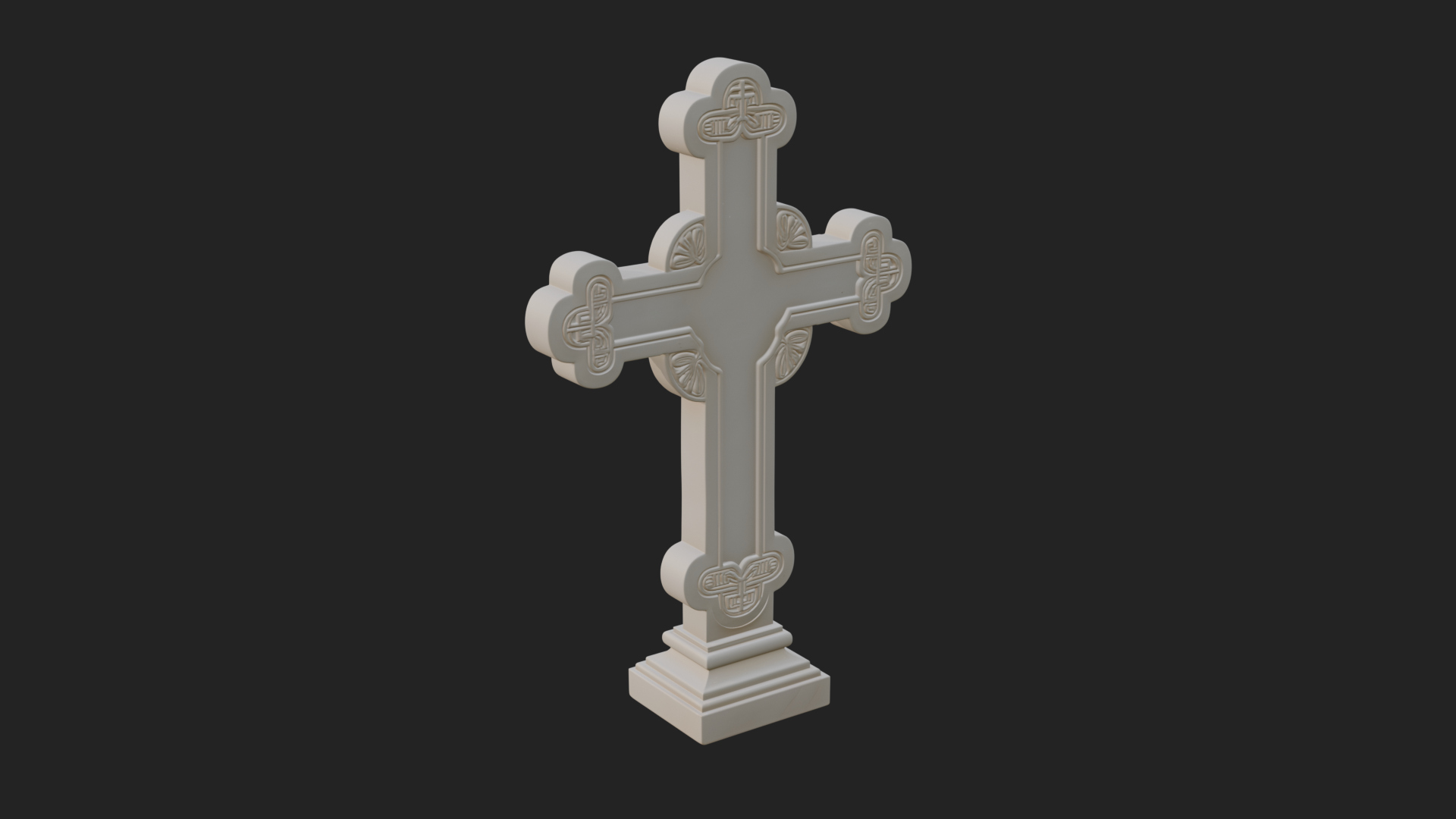 Carved Relief Wall Cross Design 407 3D Print Model 3D Model