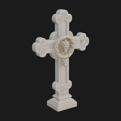 Carved Relief Wall Cross Design 407 3D Print Model