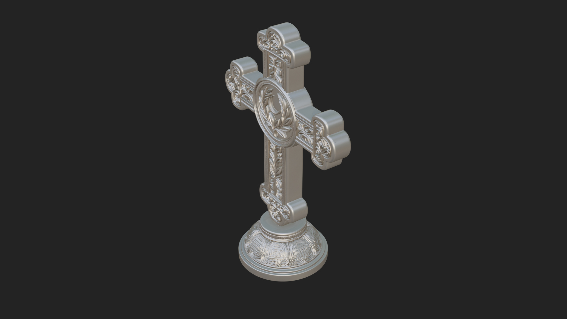 Carved Relief Wall Cross Design 41 3D Print Model 3D Model