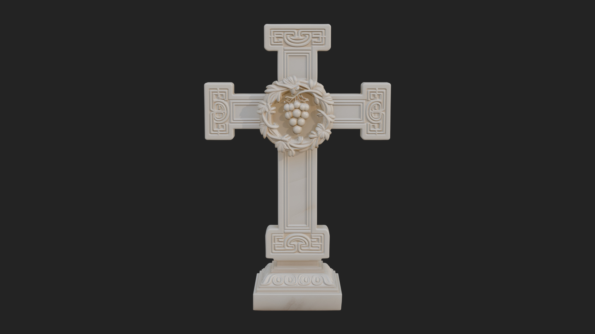 Carved Relief Wall Cross Design 410 3D Print Model 3D Model