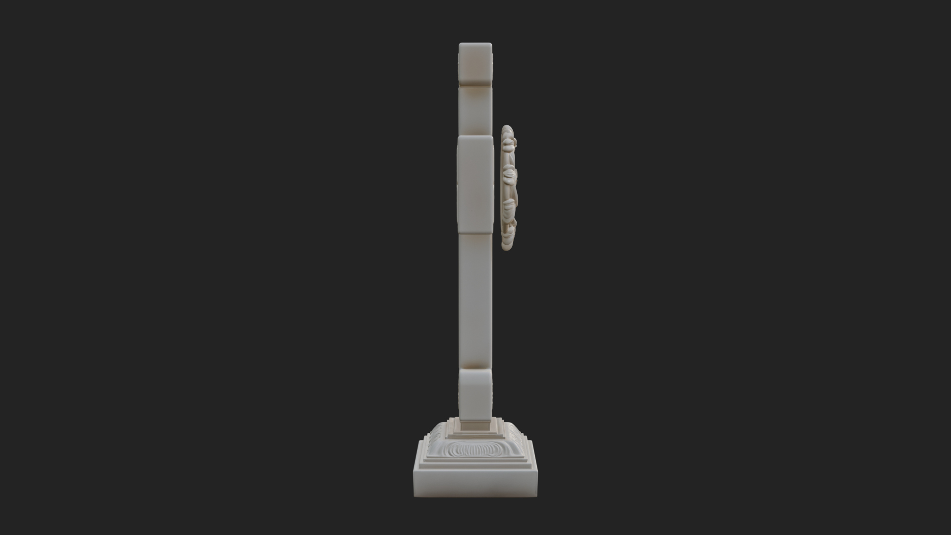 Carved Relief Wall Cross Design 410 3D Print Model 3D Model