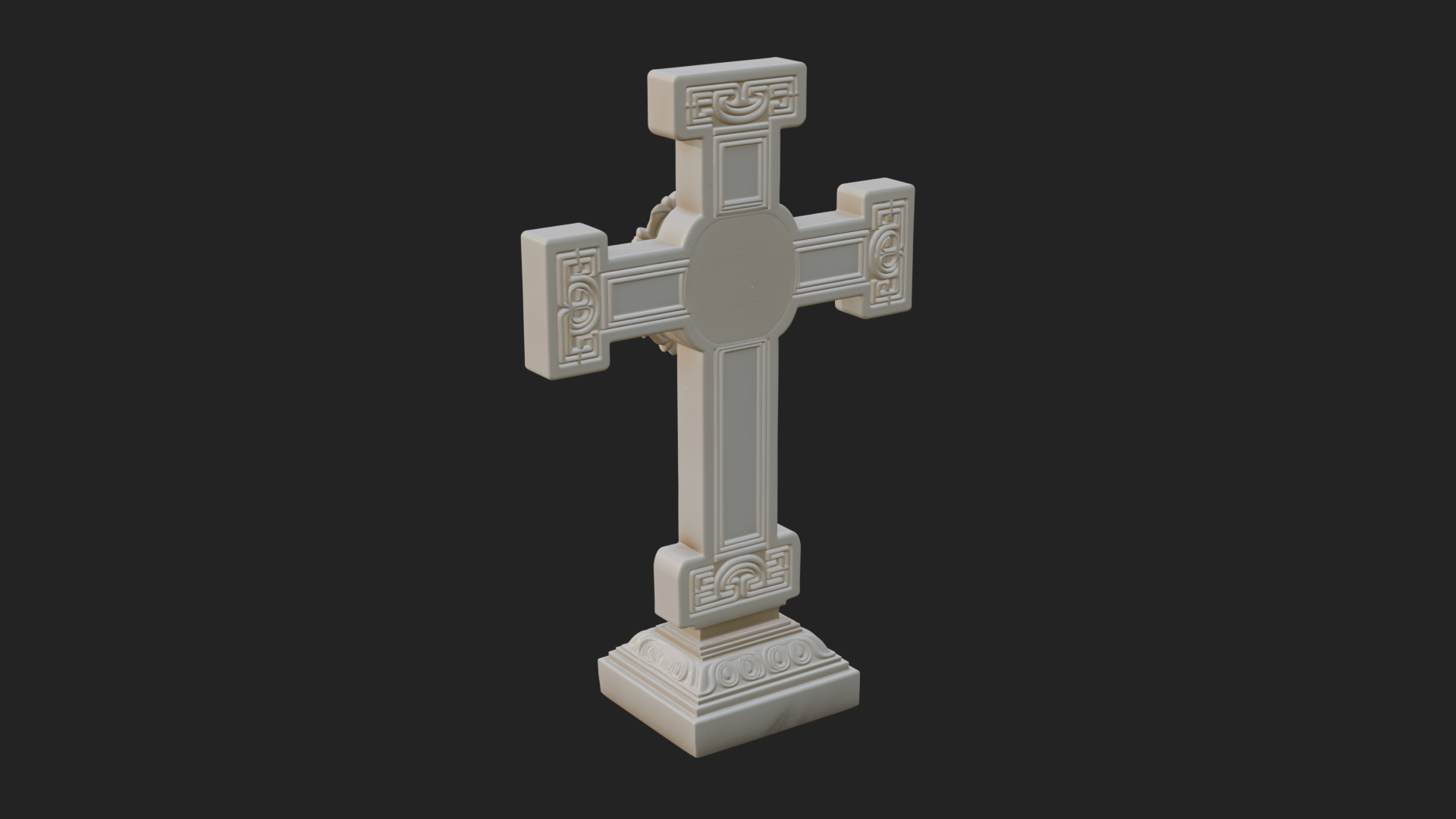 Carved Relief Wall Cross Design 410 3D Print Model 3D Model
