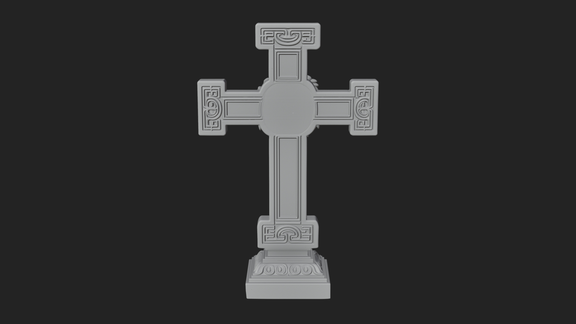 Carved Relief Wall Cross Design 410 3D Print Model 3D Model