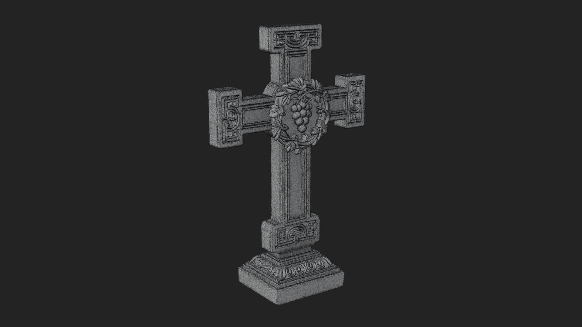 Carved Relief Wall Cross Design 410 3D Print Model 3D Model