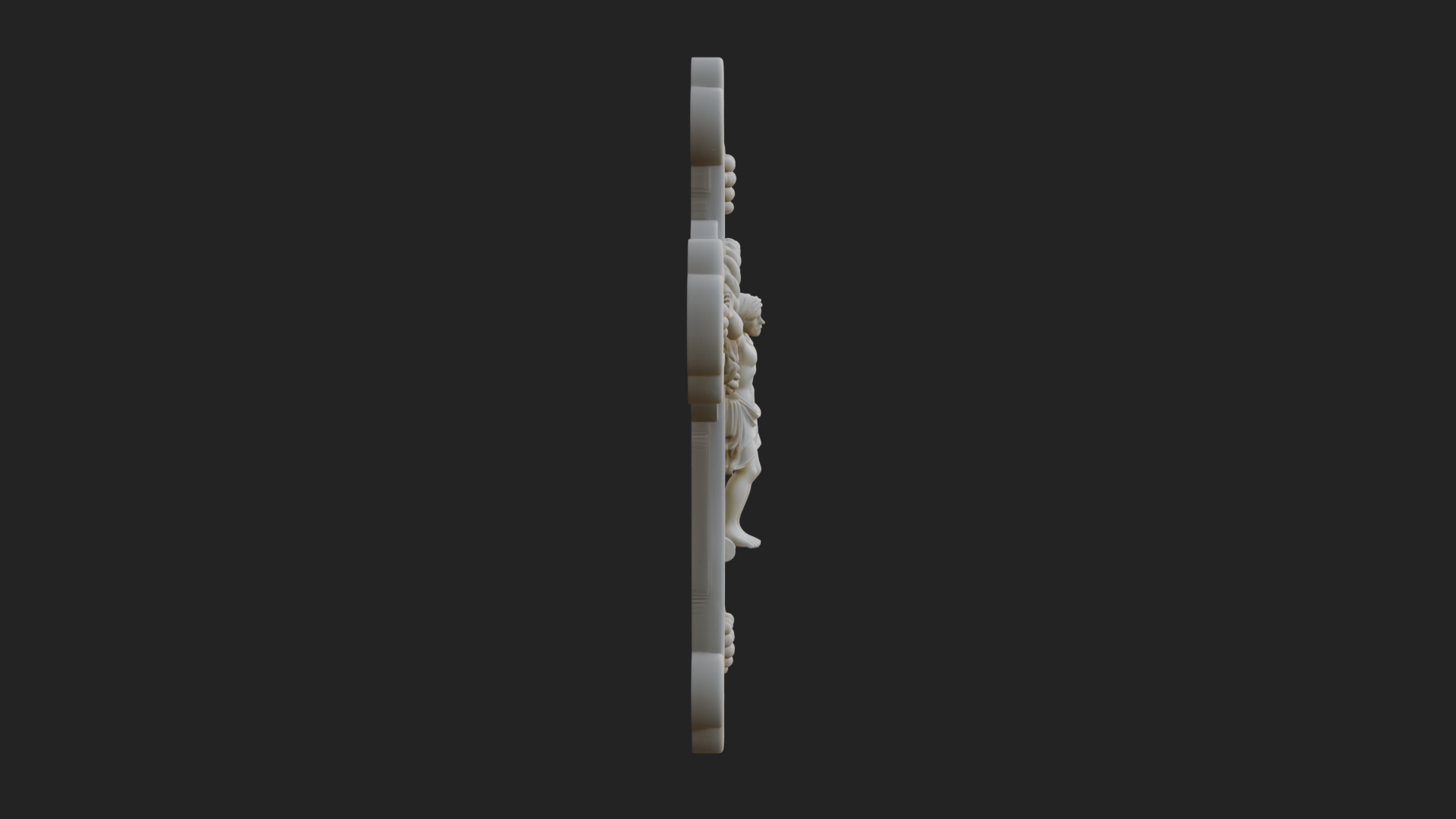 Carved Relief Wall Cross Design 411 3D Print Model 3D Model