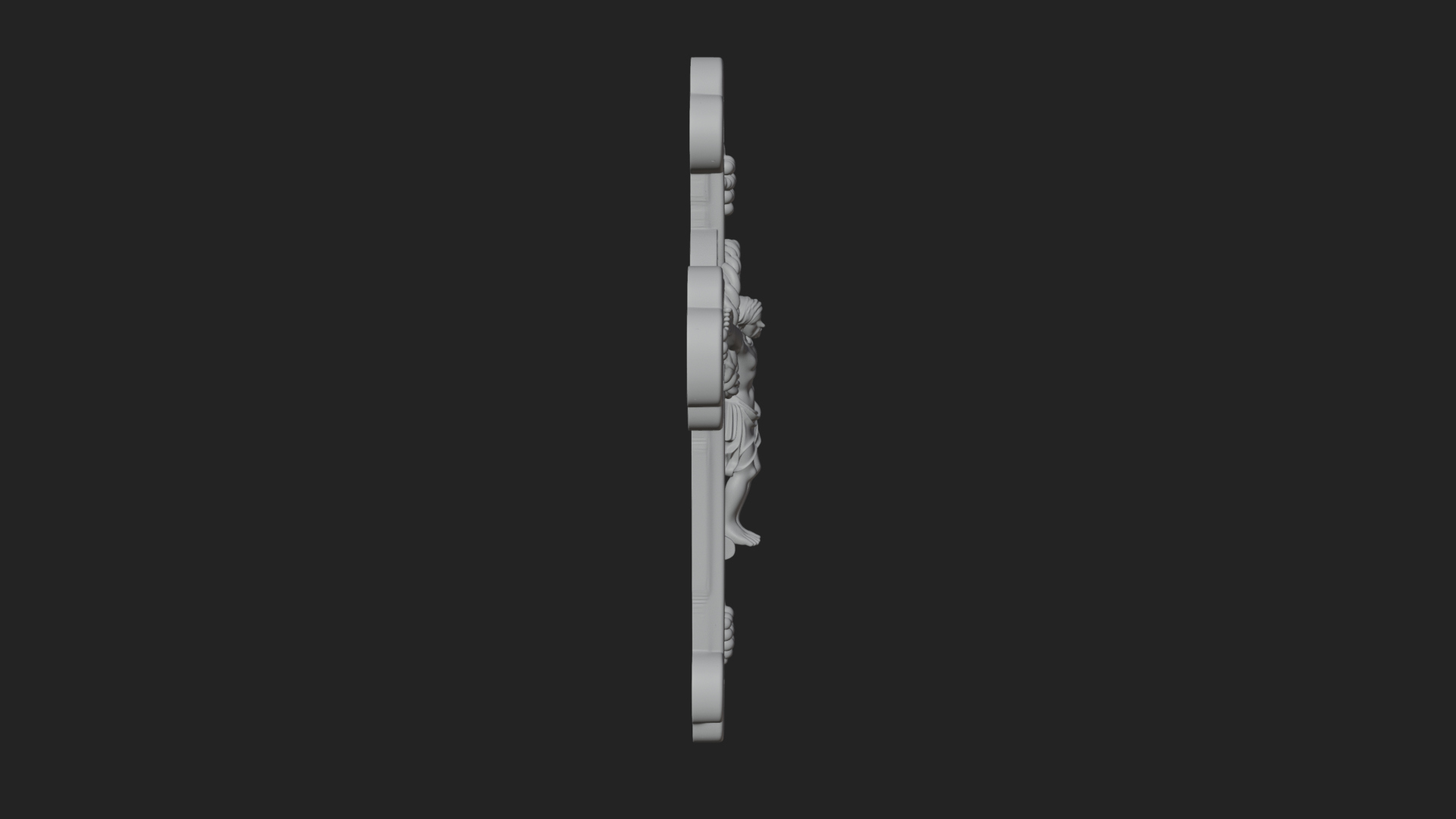 Carved Relief Wall Cross Design 411 3D Print Model 3D Model