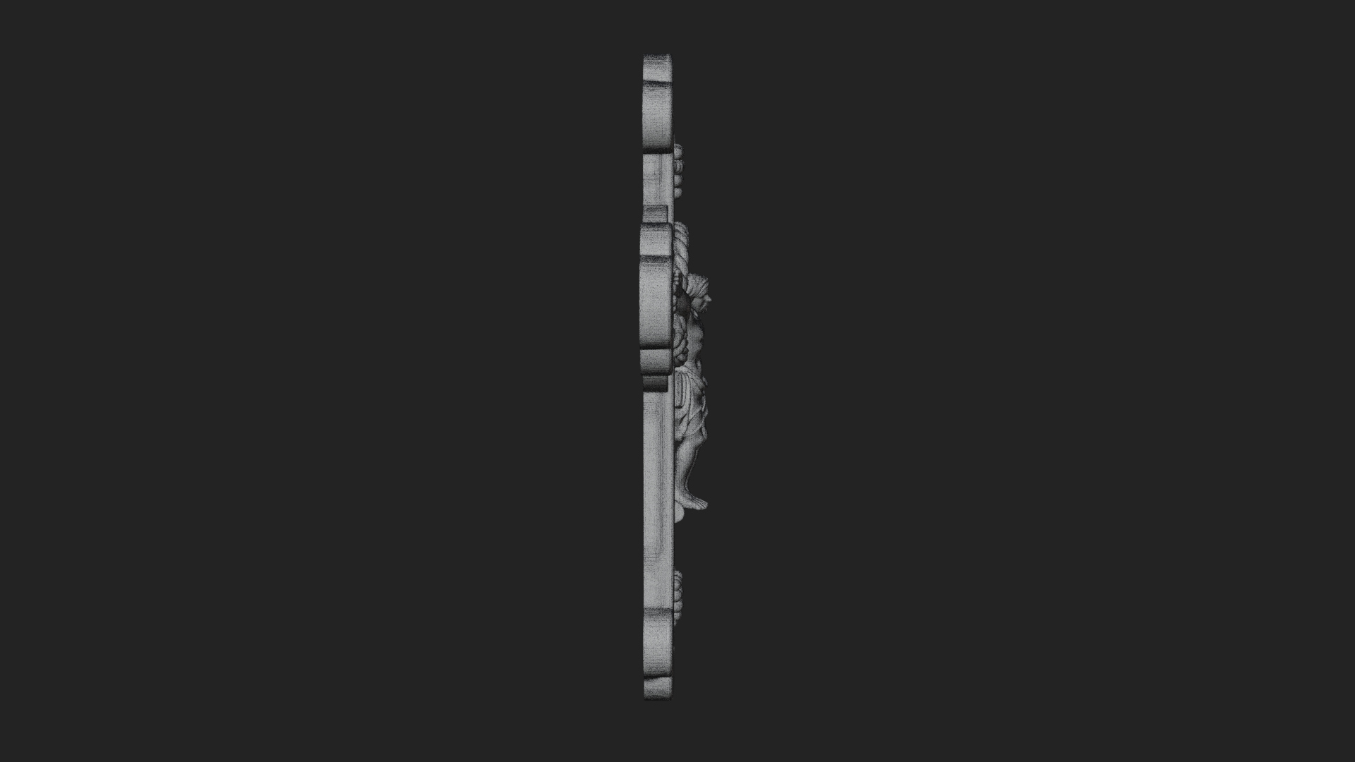 Carved Relief Wall Cross Design 411 3D Print Model 3D Model