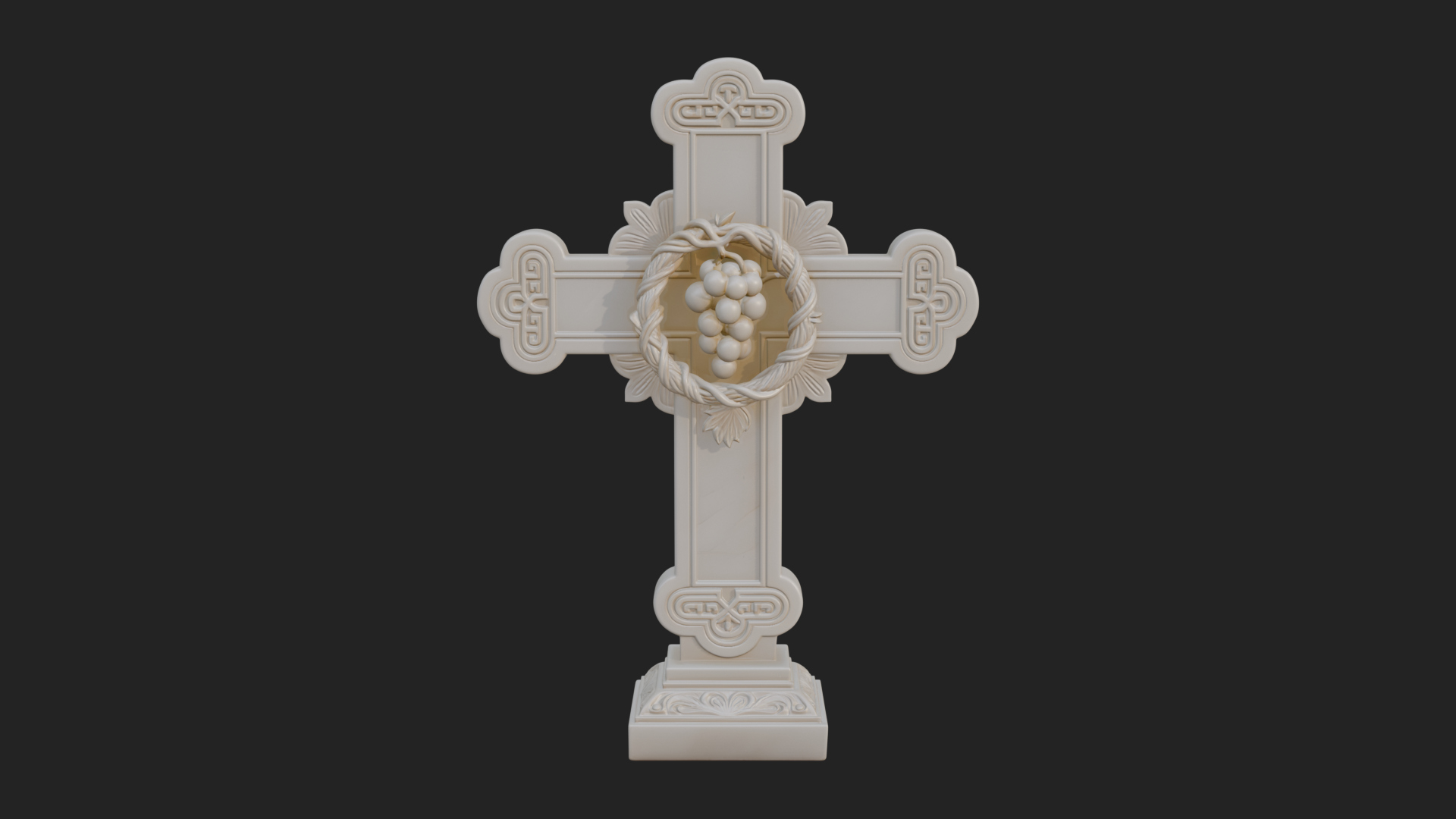 Carved Relief Wall Cross Design 416 3D Print Model 3D Model