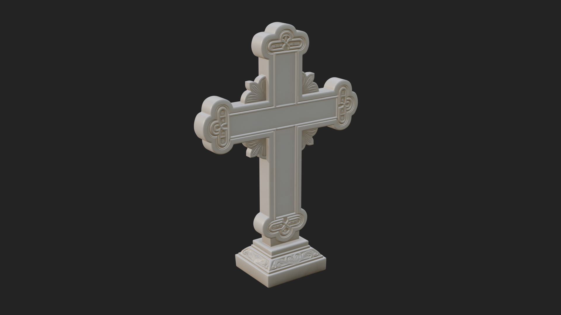 Carved Relief Wall Cross Design 416 3D Print Model 3D Model