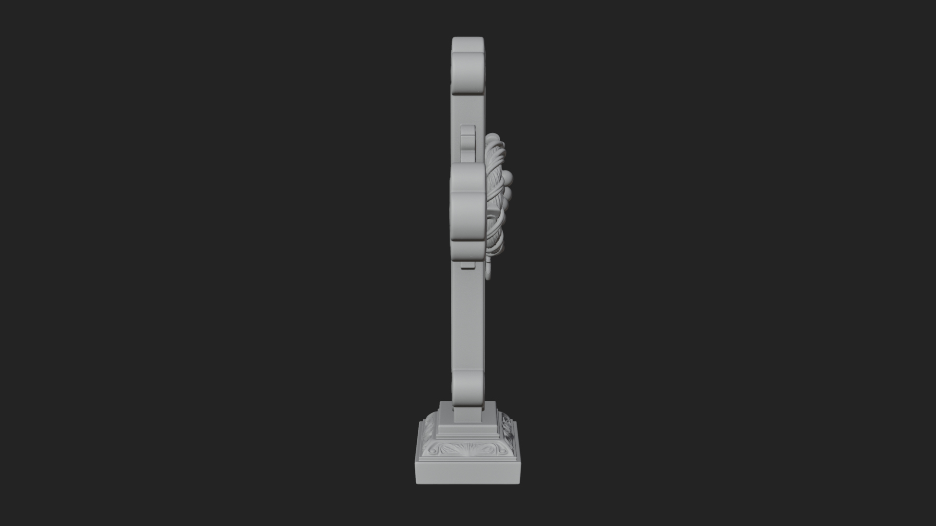 Carved Relief Wall Cross Design 416 3D Print Model 3D Model