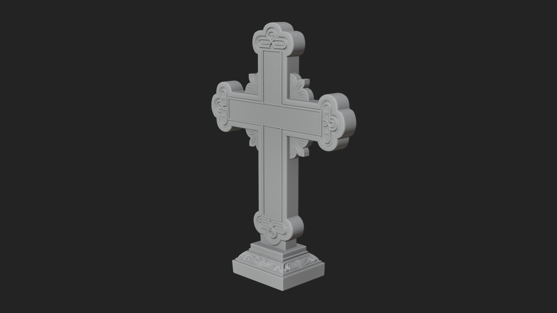 Carved Relief Wall Cross Design 416 3D Print Model 3D Model