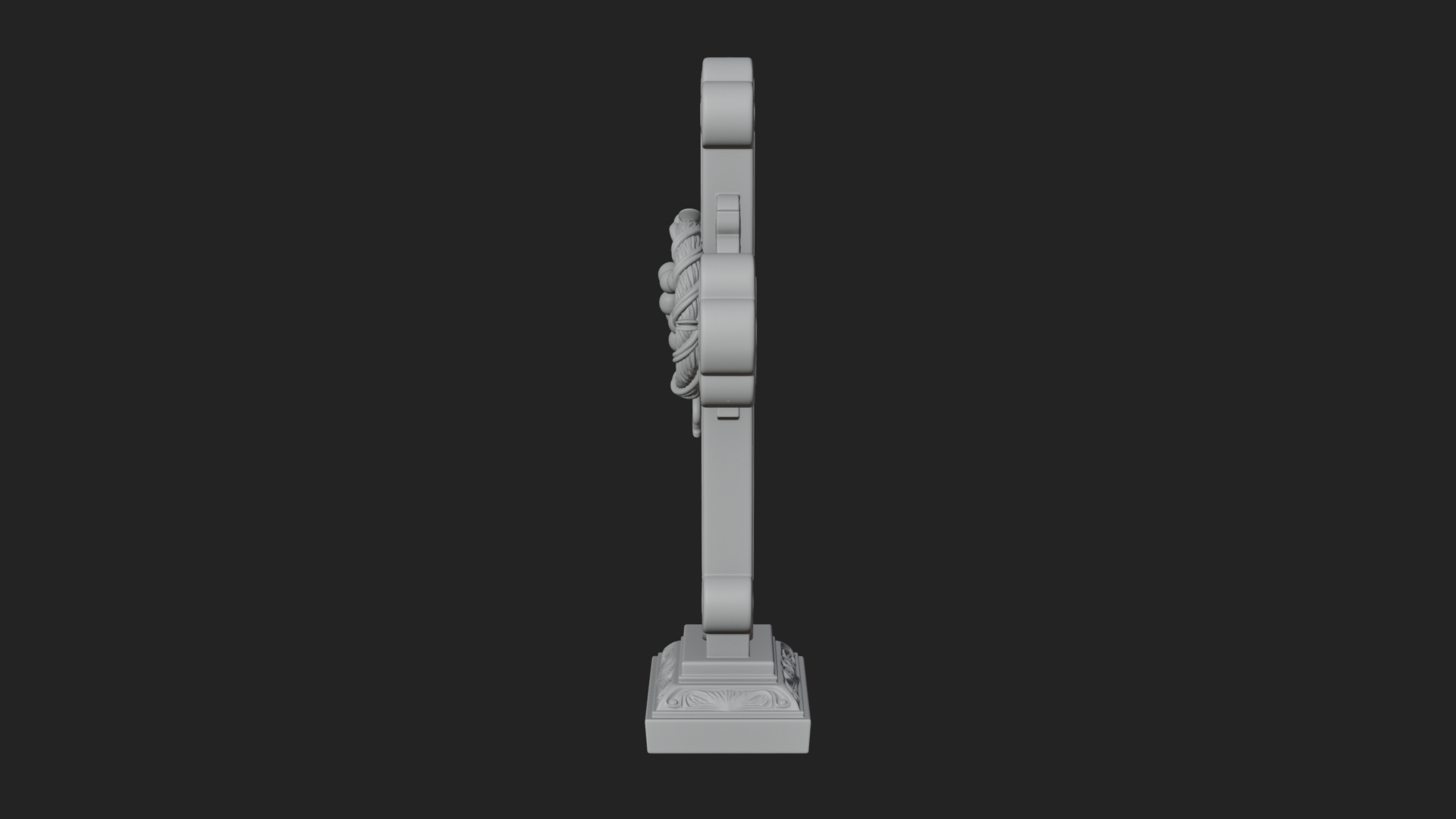 Carved Relief Wall Cross Design 416 3D Print Model 3D Model