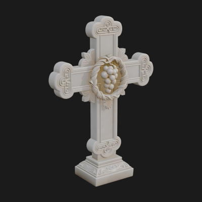 Carved Relief Wall Cross Design 416 3D Print Model